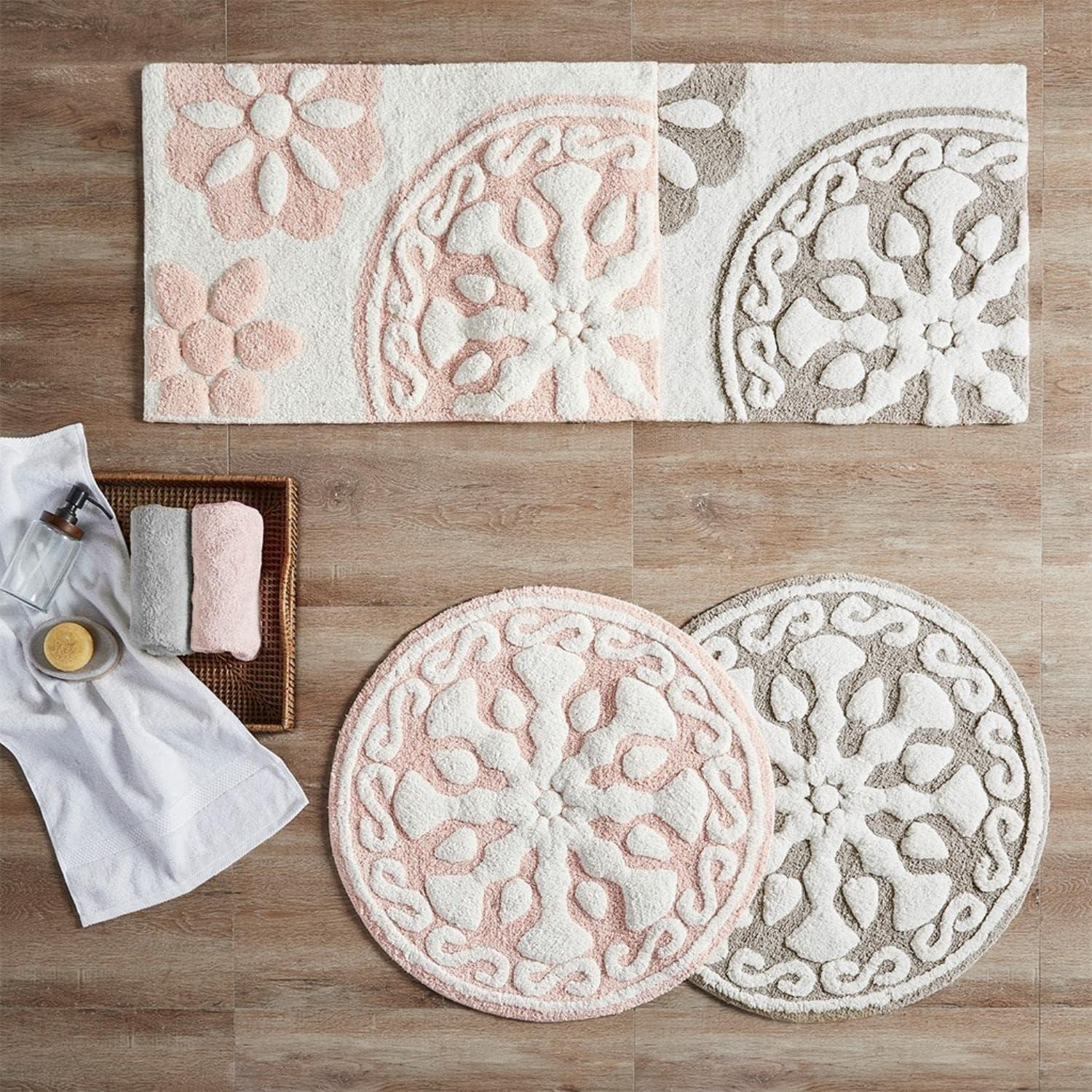 Madison Park Casablanca Medallion Cotton Tufted Bath Rug