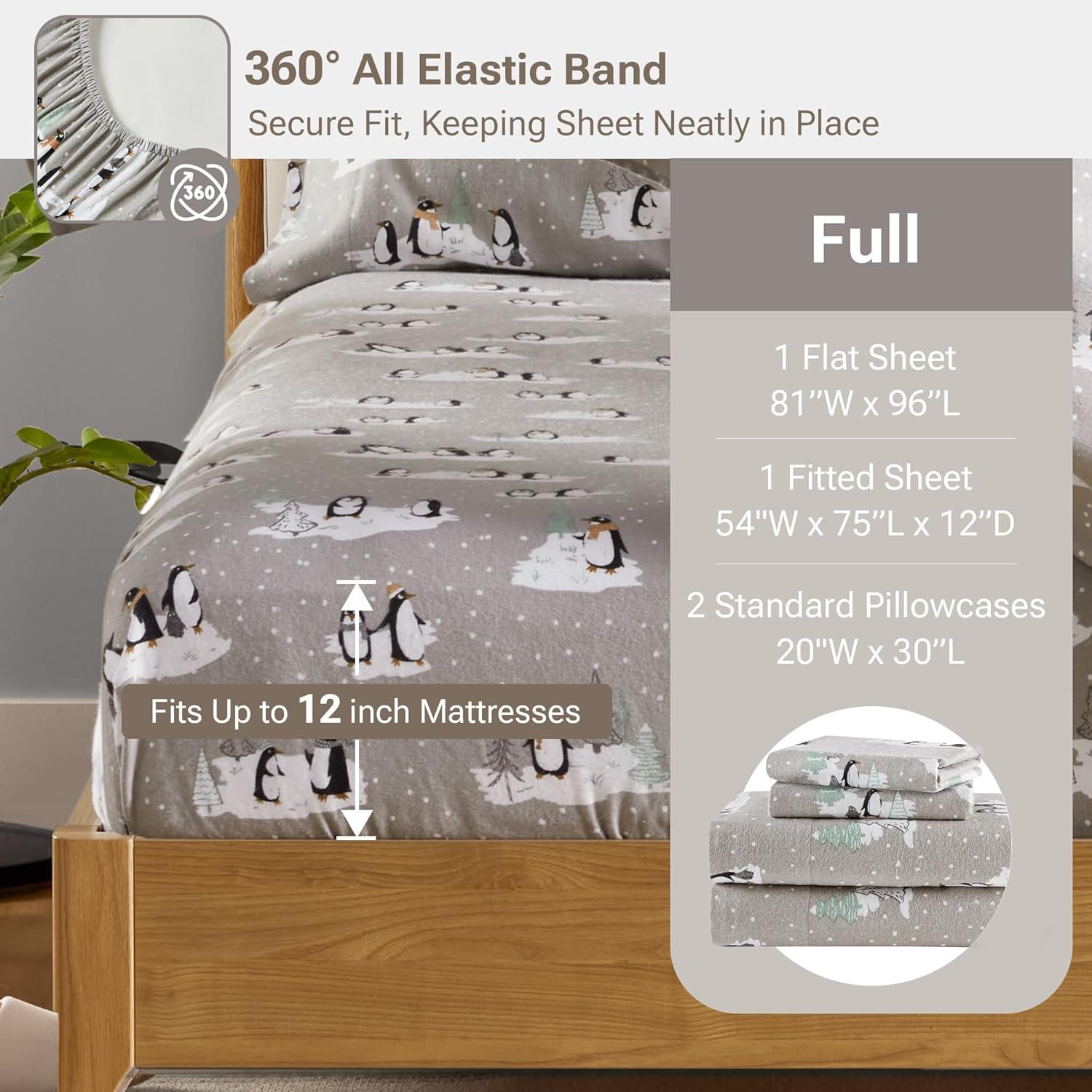 Madison Park Cozy Flannel 100% Cotton Sheet Set