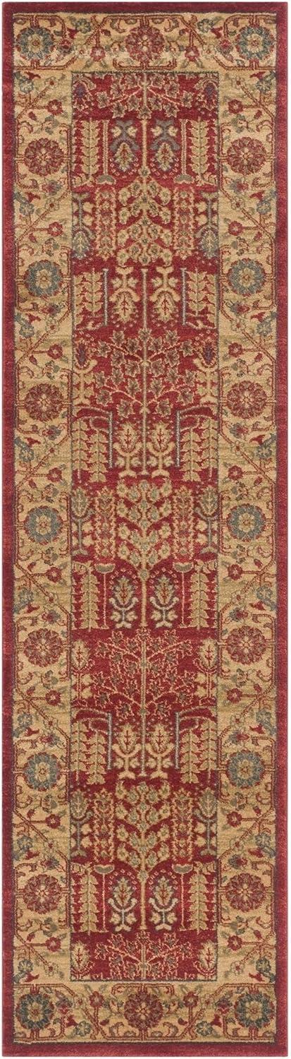 Mahal MAH697 Power Loomed Indoor Runner Rug - Red/Natural - 2'2"x8' - Safavieh.