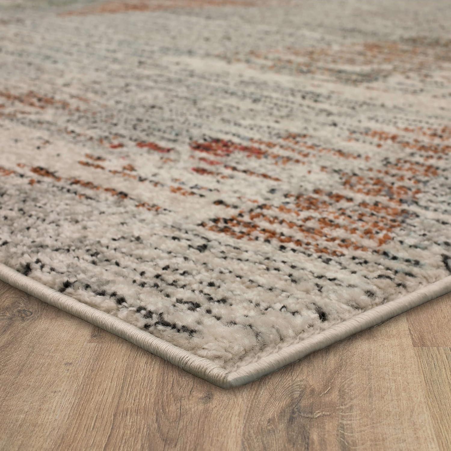 Mohawk Home Anderson Grey 1' 11" x 3' Abstract Geometric Area Rug Perfect for Living Room, Dining Room, Office