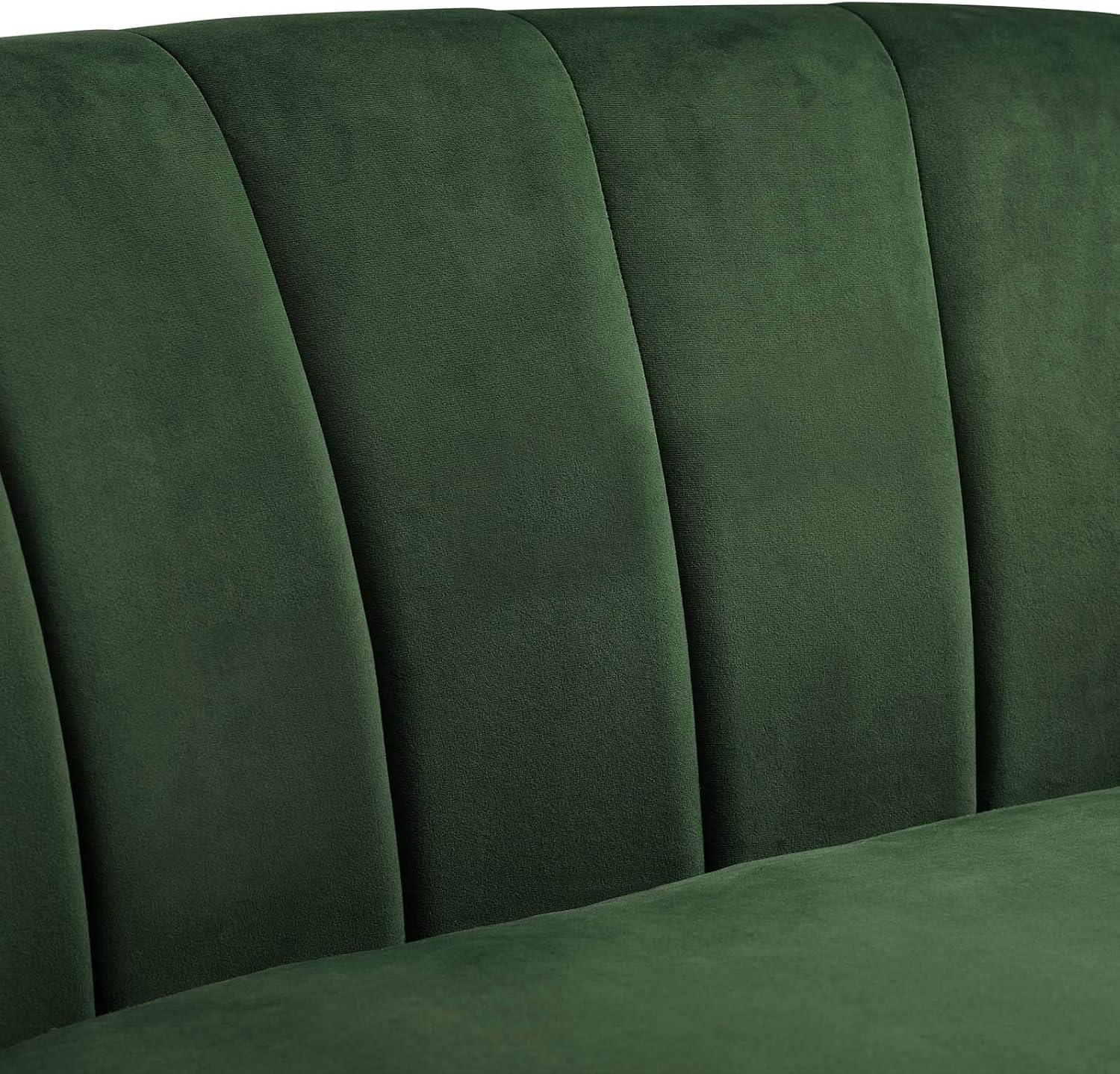 Modway Prospect Channel Tufted Performance Velvet Armchair Emerald