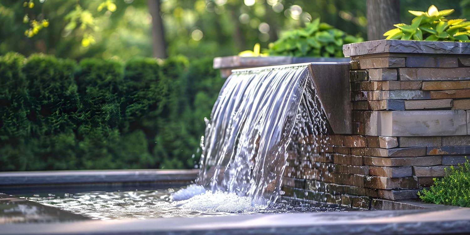 Black Plastic Garden Pond Waterfall Kit with 11" Spillway