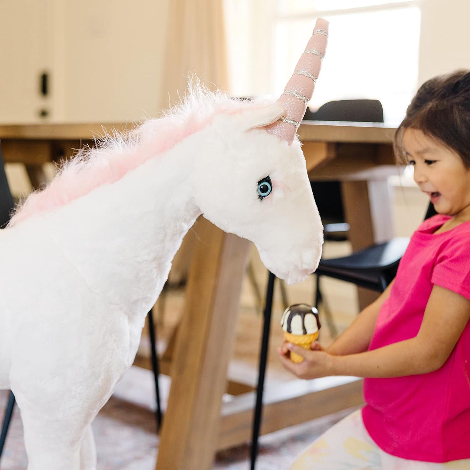 Melissa & Doug Giant Unicorn - Lifelike Plush Stuffed Animal