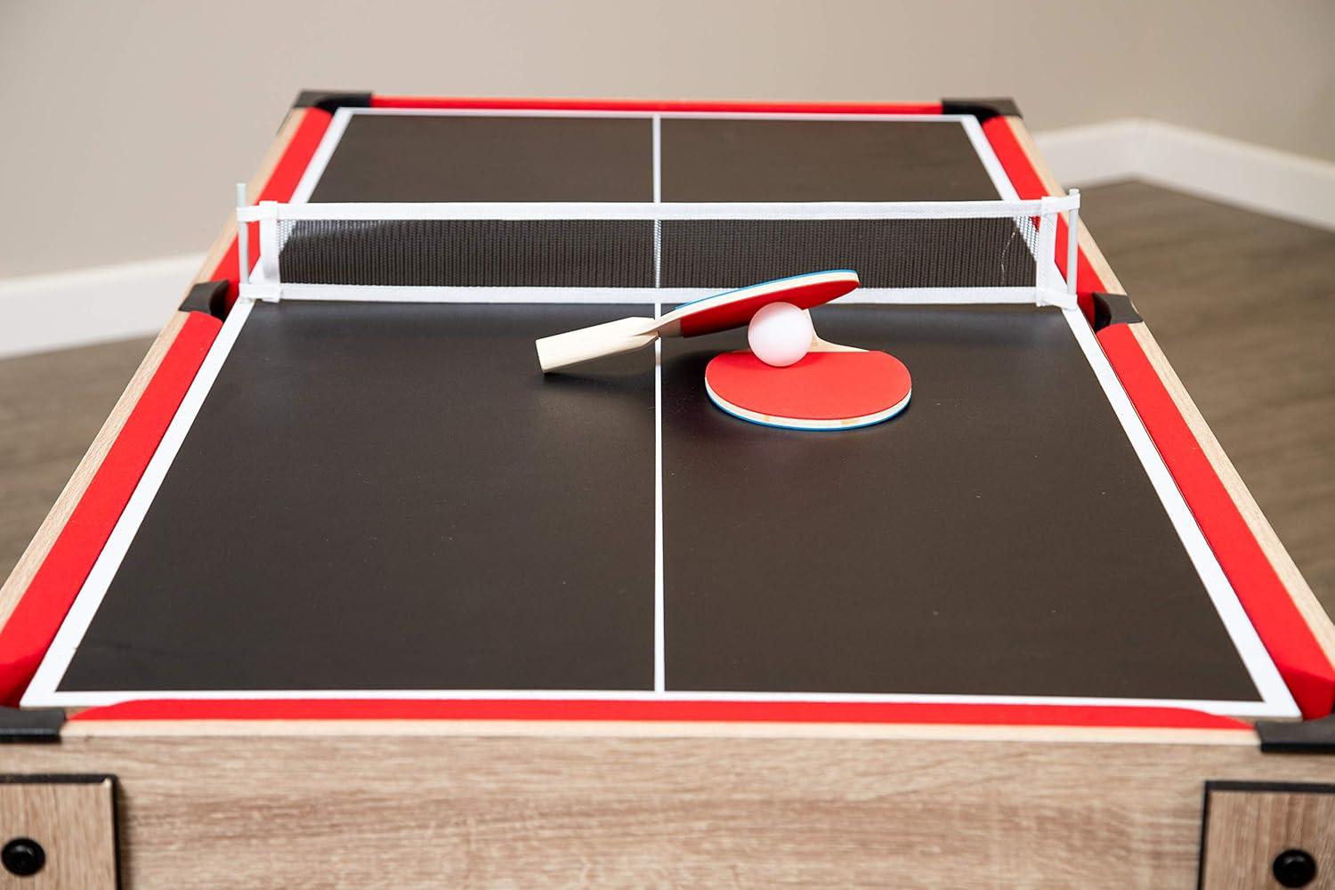 Hathaway Games Madison Multi Game Table with Foosball, Glide Hockey, Table Tennis, Billiards, Shuffleboard and Bowling