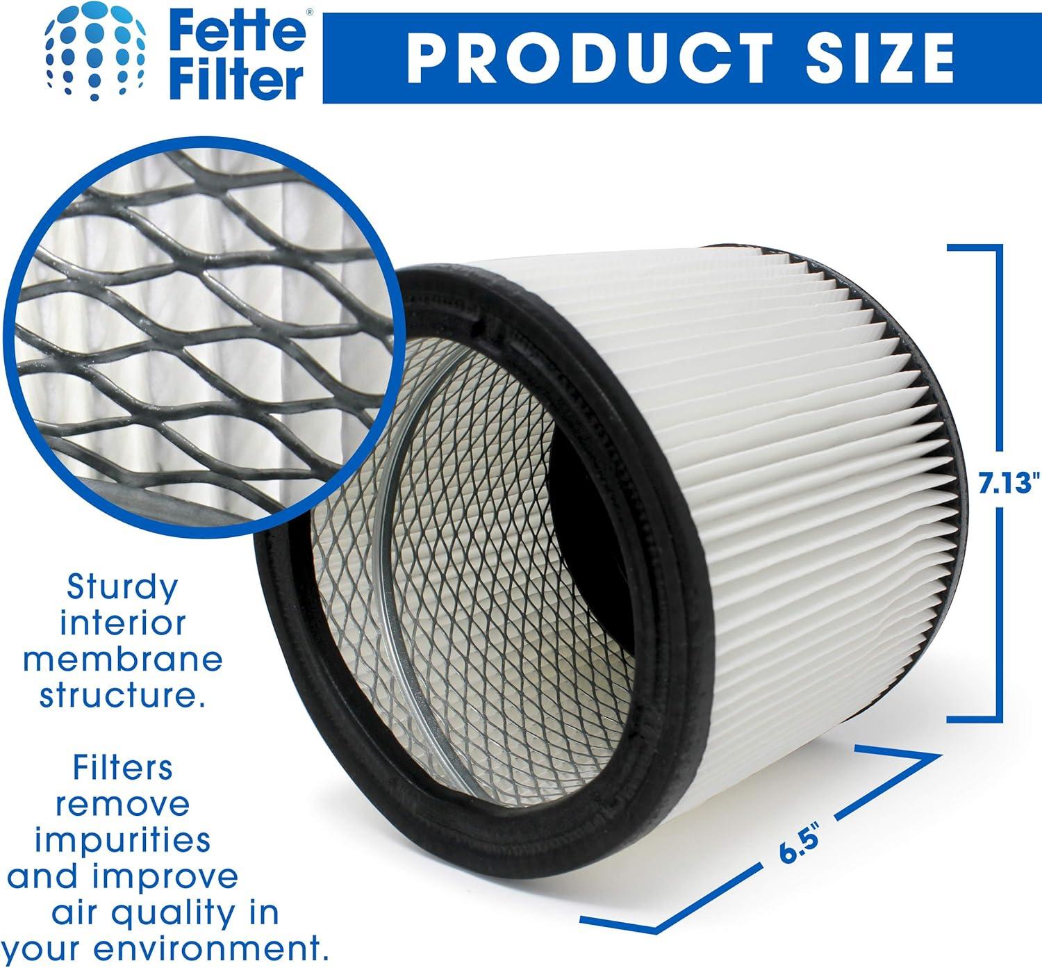 Replacement Filter for Filters 90304 90333 90350 Fits Most Wet/Dry Vaccuums 5 Gallon and Above