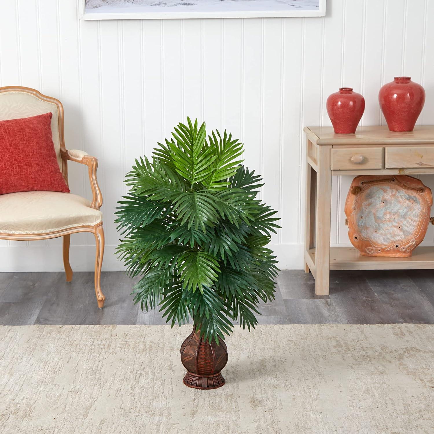 Nearly Natural Areca Palm w/Urn Silk Plant