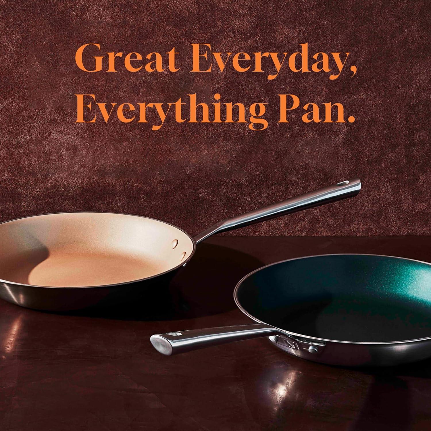 10.5 Inch Green Ceramic Coated Stainless Steel Frying Pan