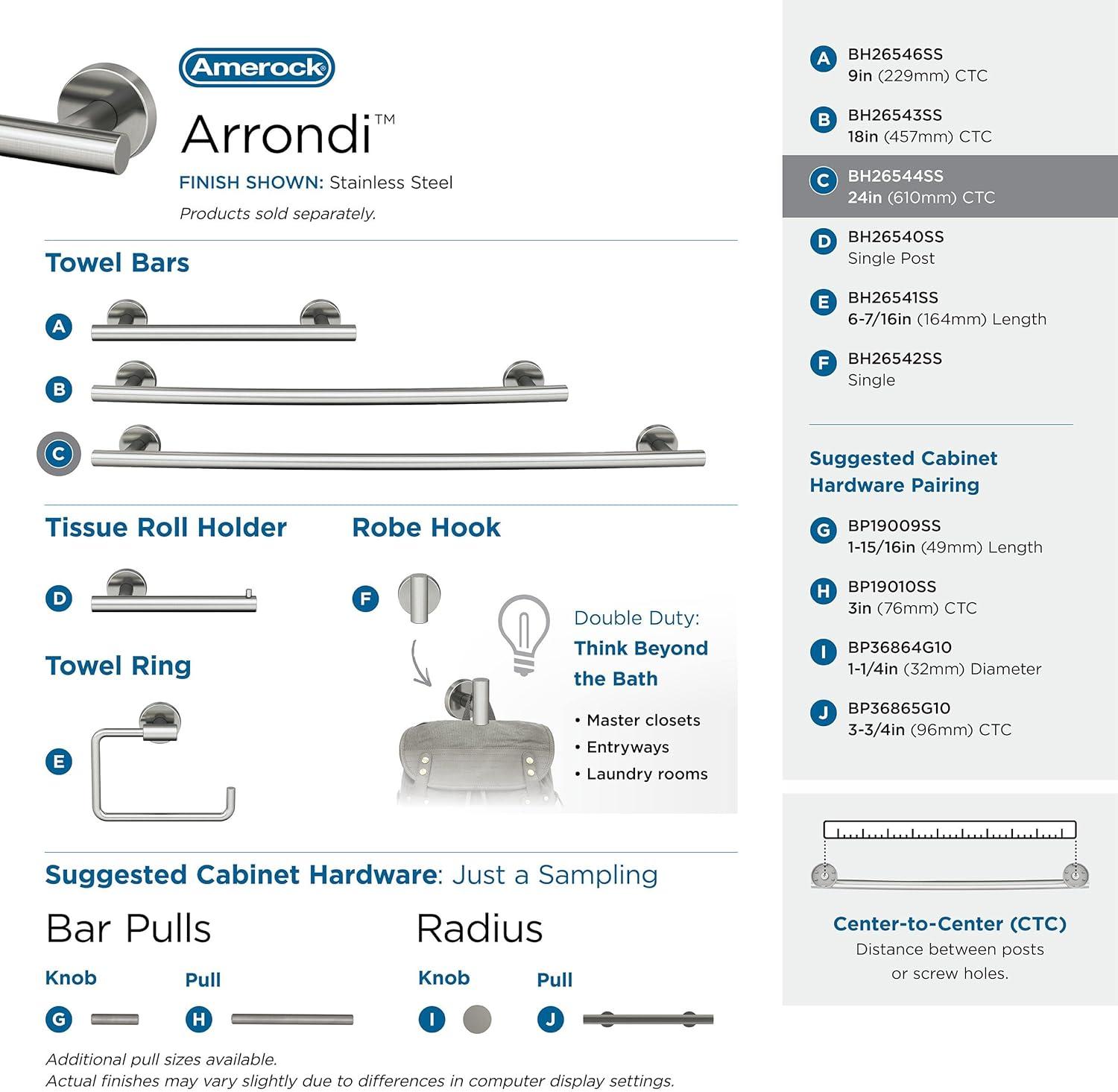 Arrondi™ 27" Wall Mounted Towel Bar