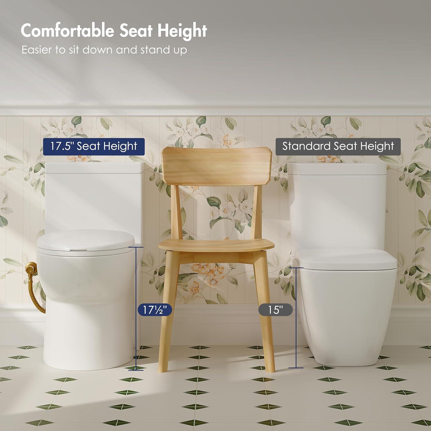 Denbigh Chair Height Elongated Comfort Height One-Piece Toilet (Seat Included)