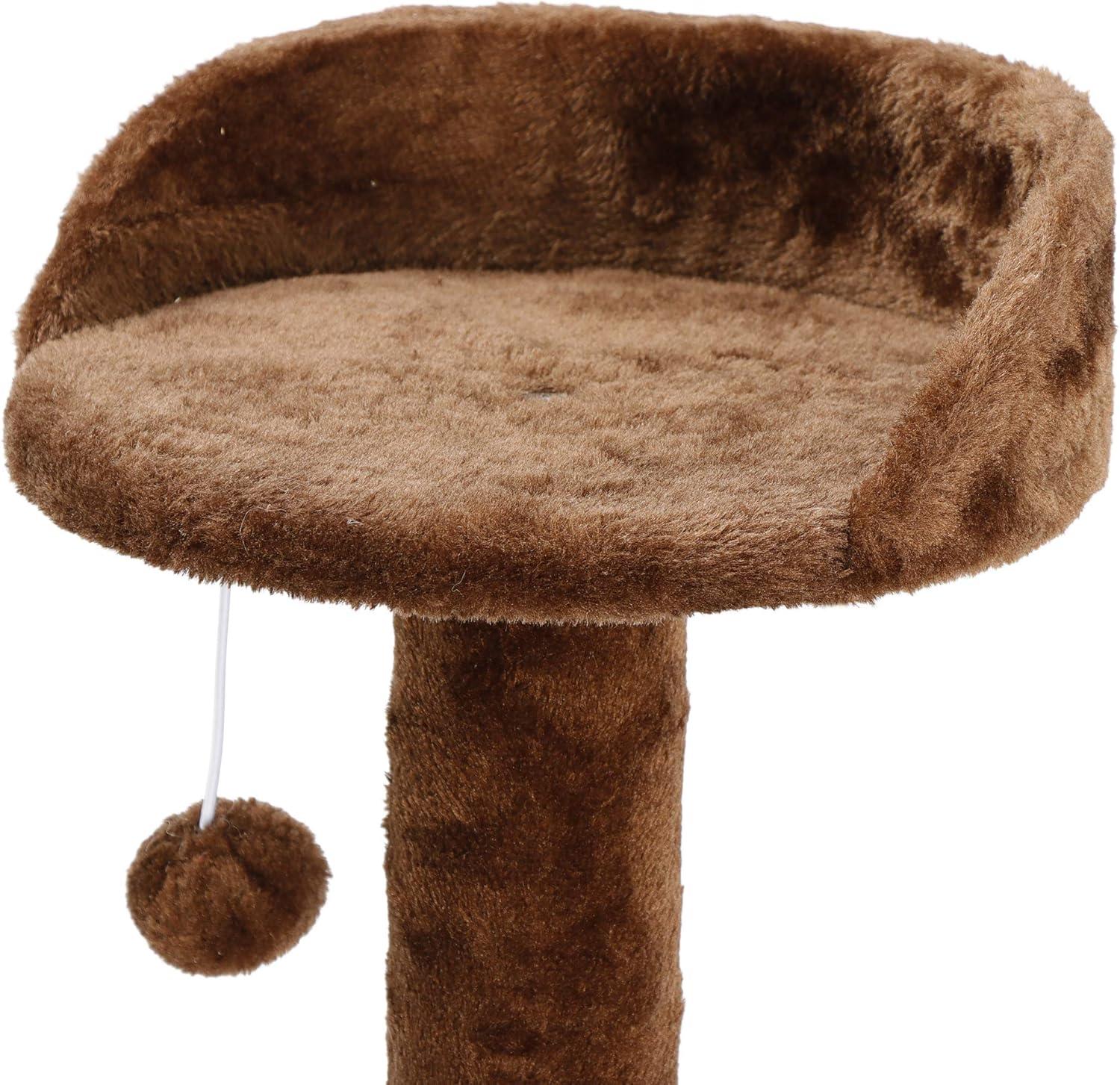 NintyFive 53 inches Heavy Duty Multi-Level Cat Tree Tower with Condo Furniture & Scratching Posts for Kittens Play Rest (Brown)