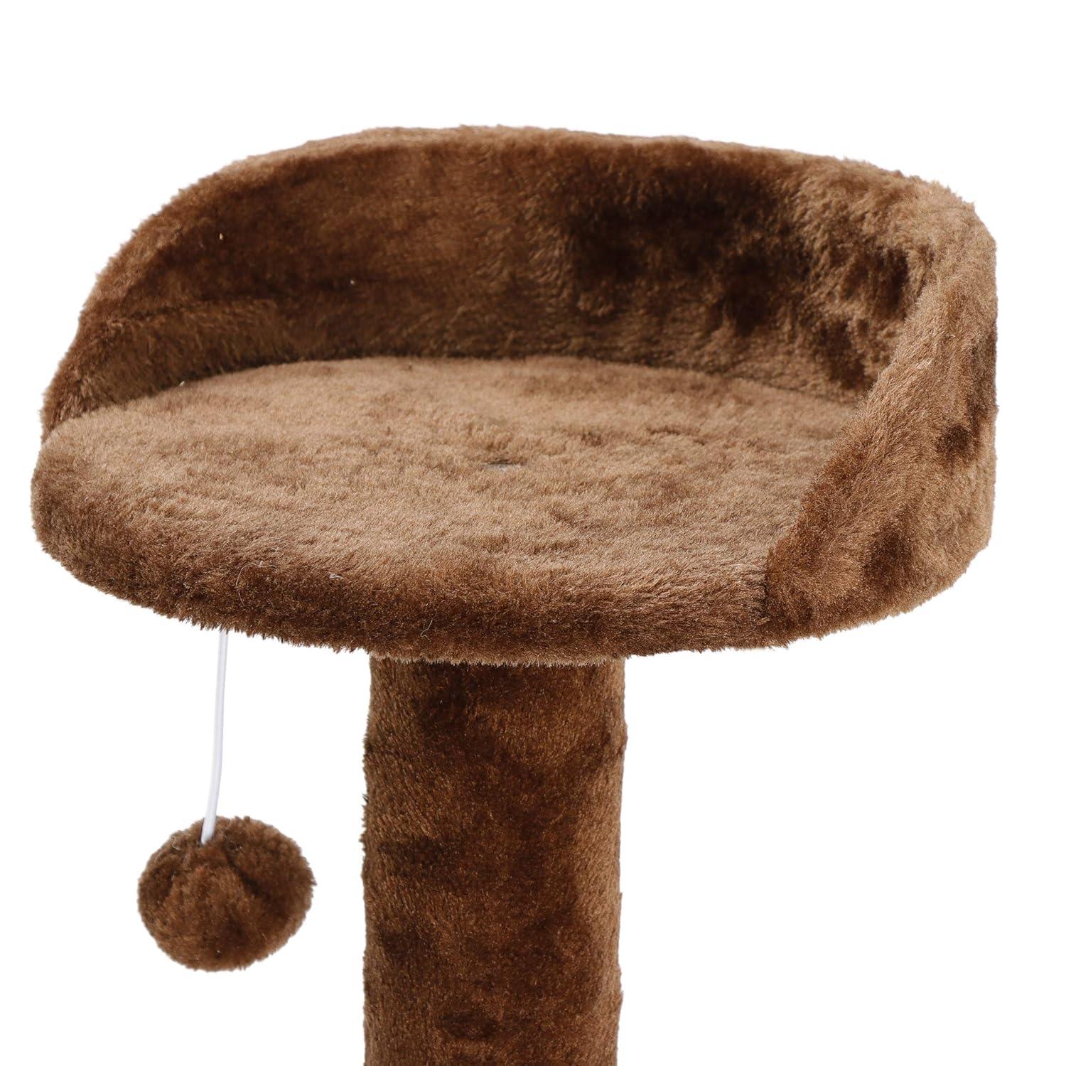 NintyFive 53 inches Heavy Duty Multi-Level Cat Tree Tower with Condo Furniture & Scratching Posts for Kittens Play Rest (Brown)