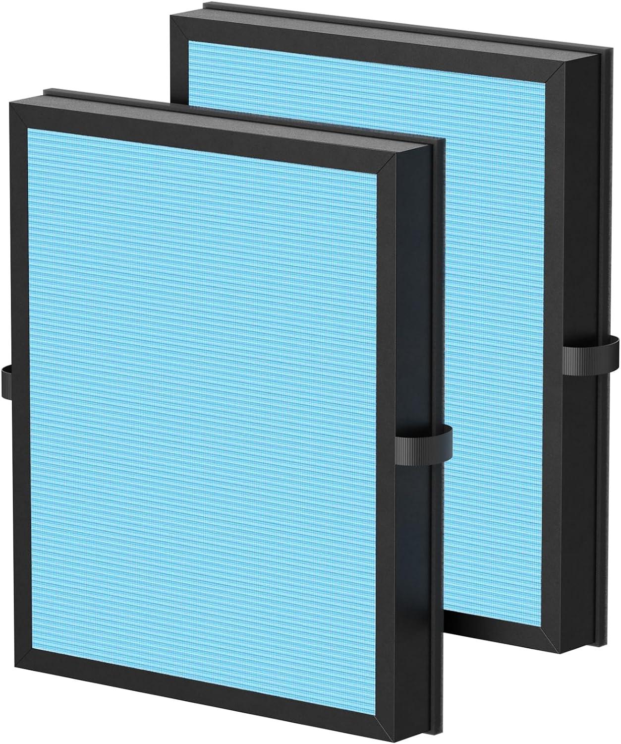 MK04 Replacement Filter, 2 Pack Compatible with MK04 MG04JH Air Purifier, Air Filter H13 True HEPA Filter for Dust, Pet Dander, Smoke for Bedroom, Home, Office (Green)