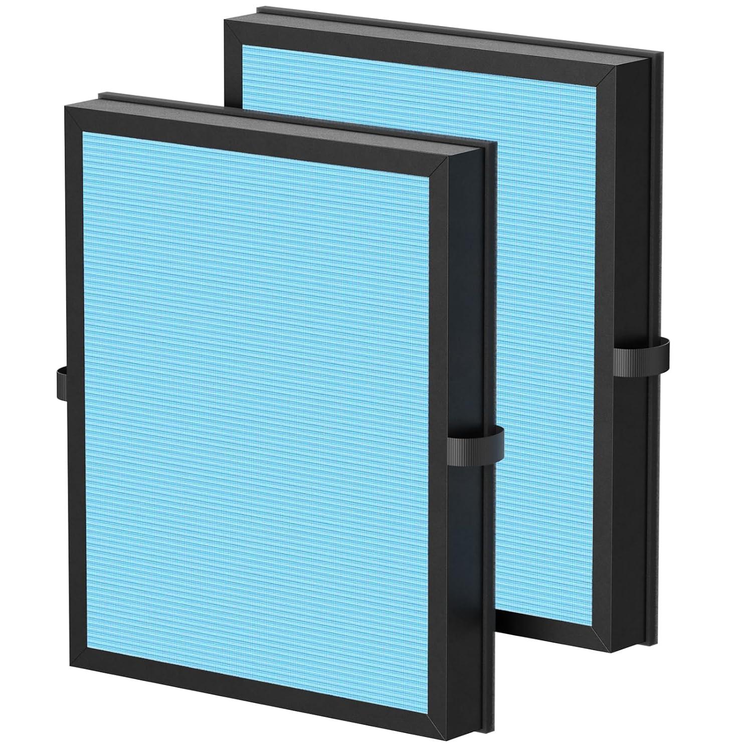 MK04 Replacement Filter, 2 Pack Compatible with MK04 MG04JH Air Purifier, Air Filter H13 True HEPA Filter for Dust, Pet Dander, Smoke for Bedroom, Home, Office (Green)