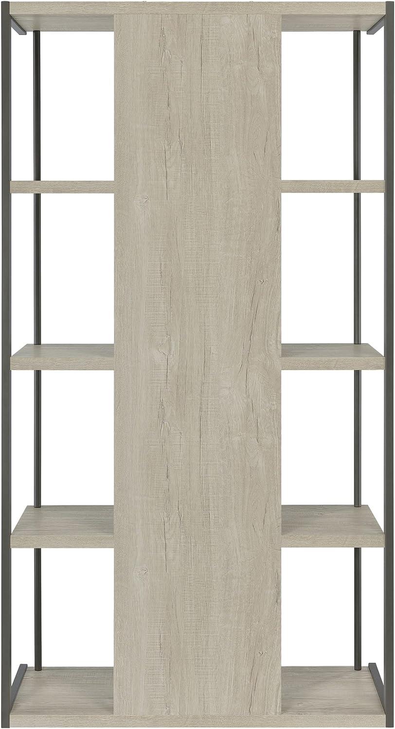 Coaster Loomis 4-shelf Modern Wood Bookcase Whitewashed Gray