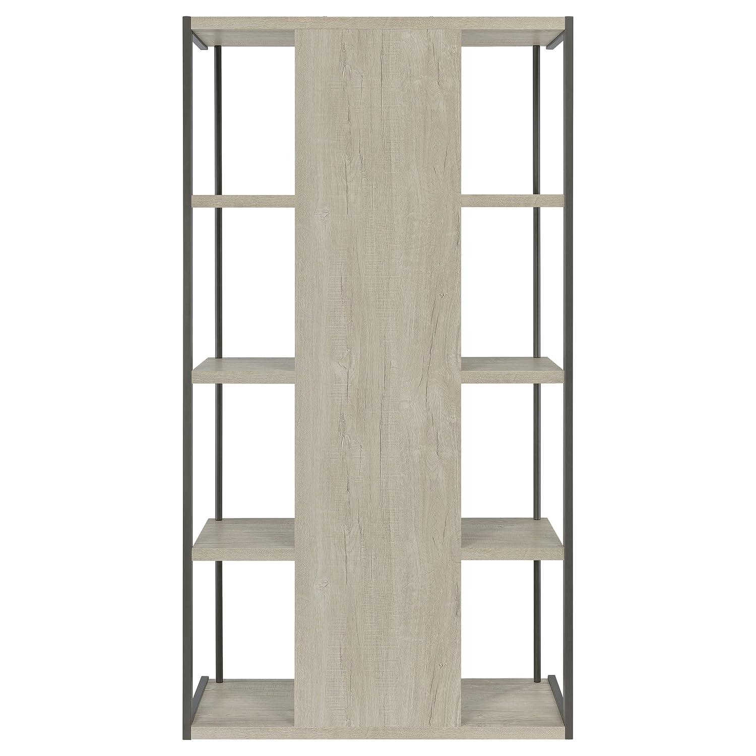 Coaster Loomis 4-shelf Modern Wood Bookcase Whitewashed Gray