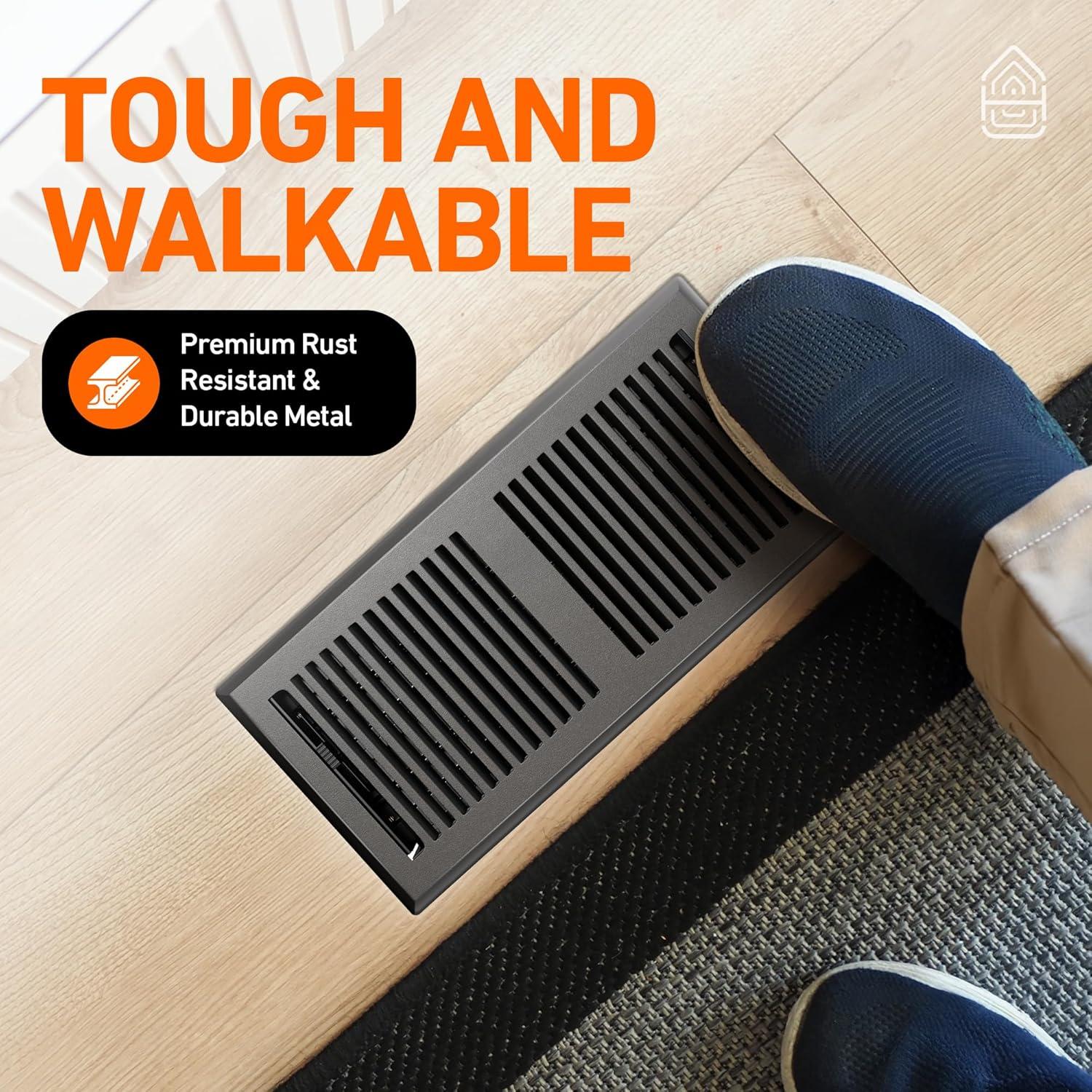 Home Intuition Contemporary Floor Vent Cover Register With Mesh Net