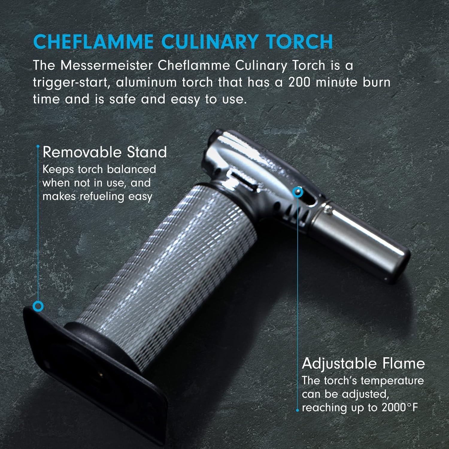 Cheflamme Aluminum Culinary Torch with Adjustable Flame