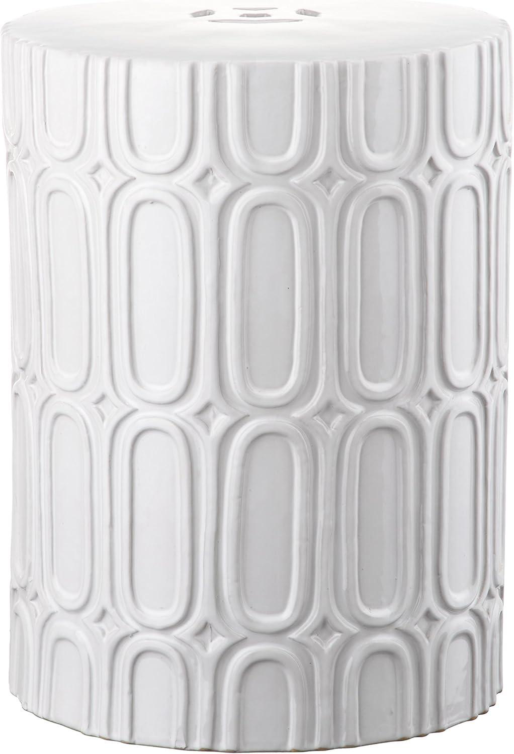 Melody Garden Stool - ACS4529 - Indoor/Outdoor - Antique White - Safavieh