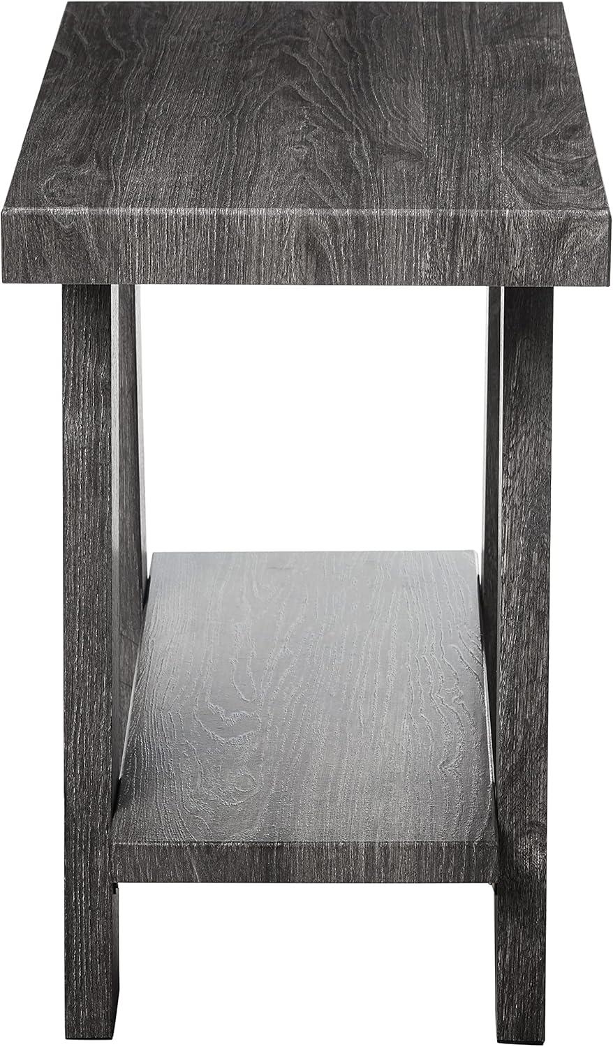 Athens Contemporary Wood Shelf Side Table