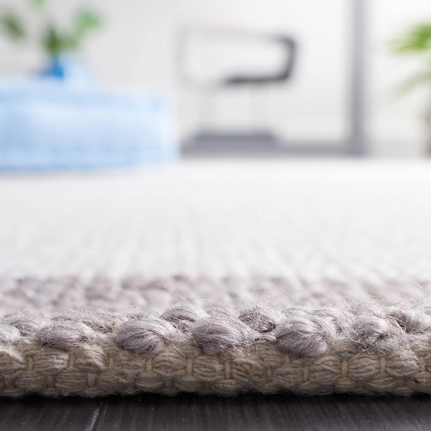 Natura NAT324 Flat Weave Indoor Area Rug - Ivory/Brown - 4'x6' - Safavieh