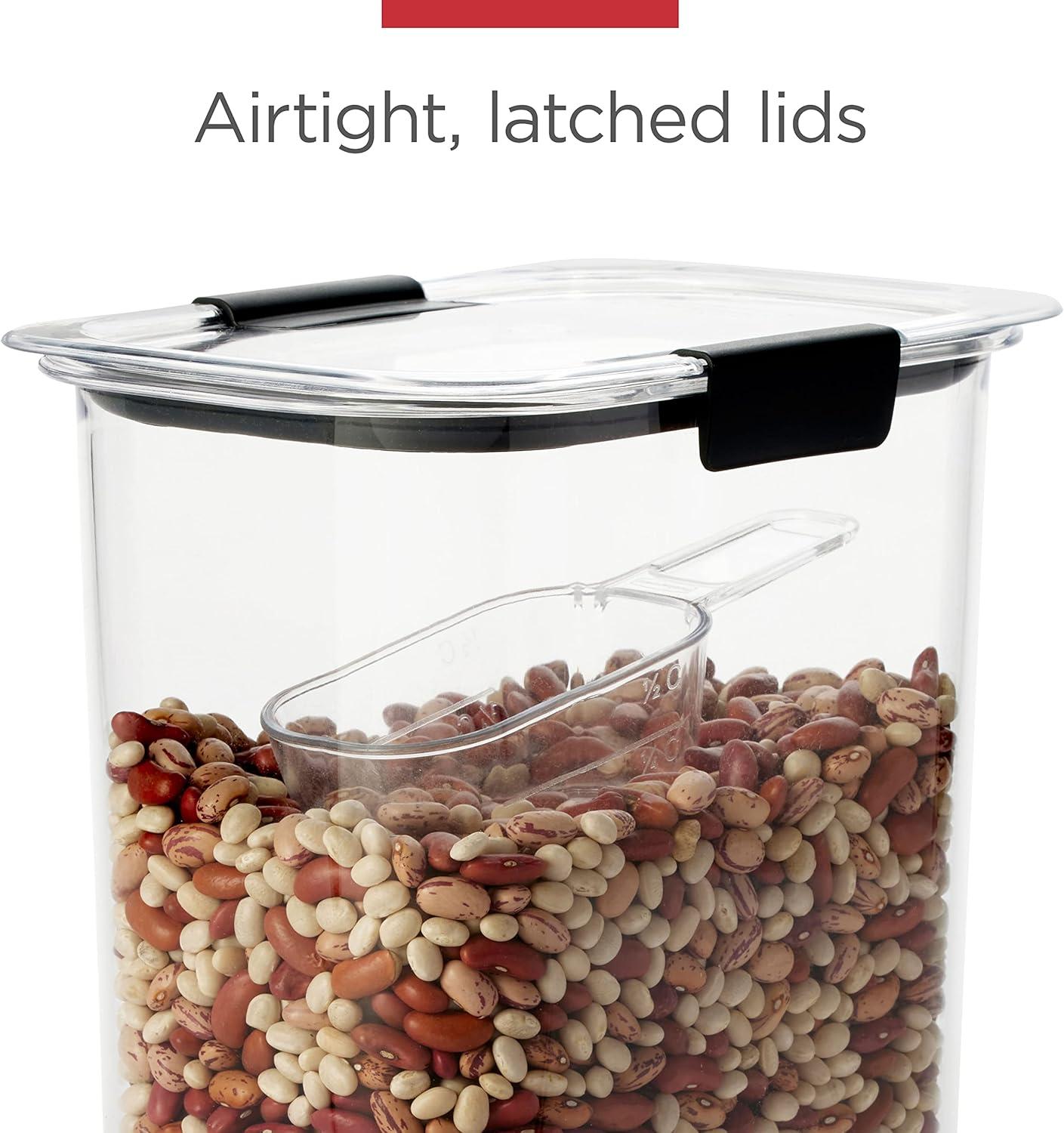 Clear BPA-Free Airtight Food Storage Container Set with Lids and Scoops