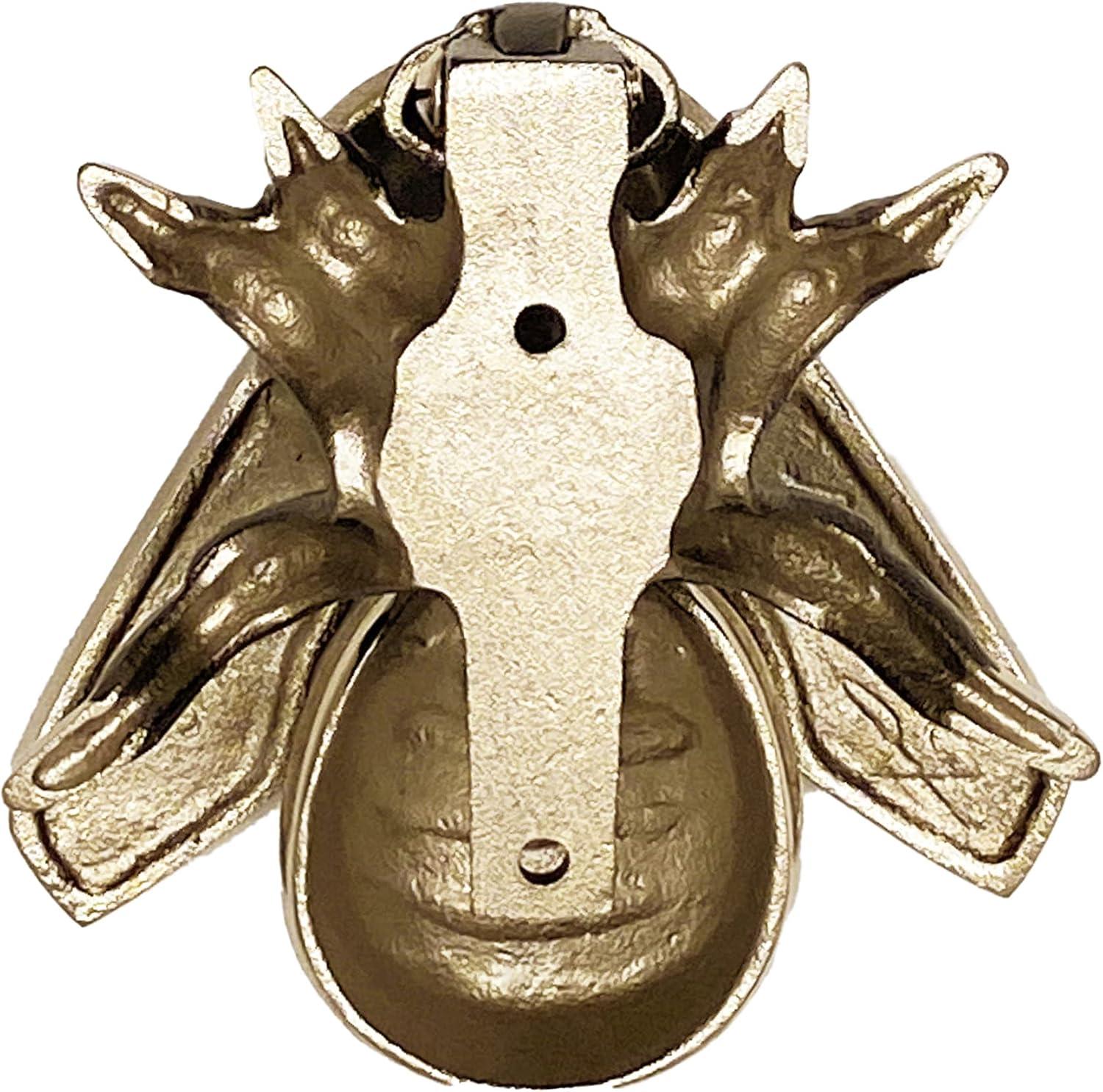 Polished Brass Bumblebee Door Knocker with Black Accents