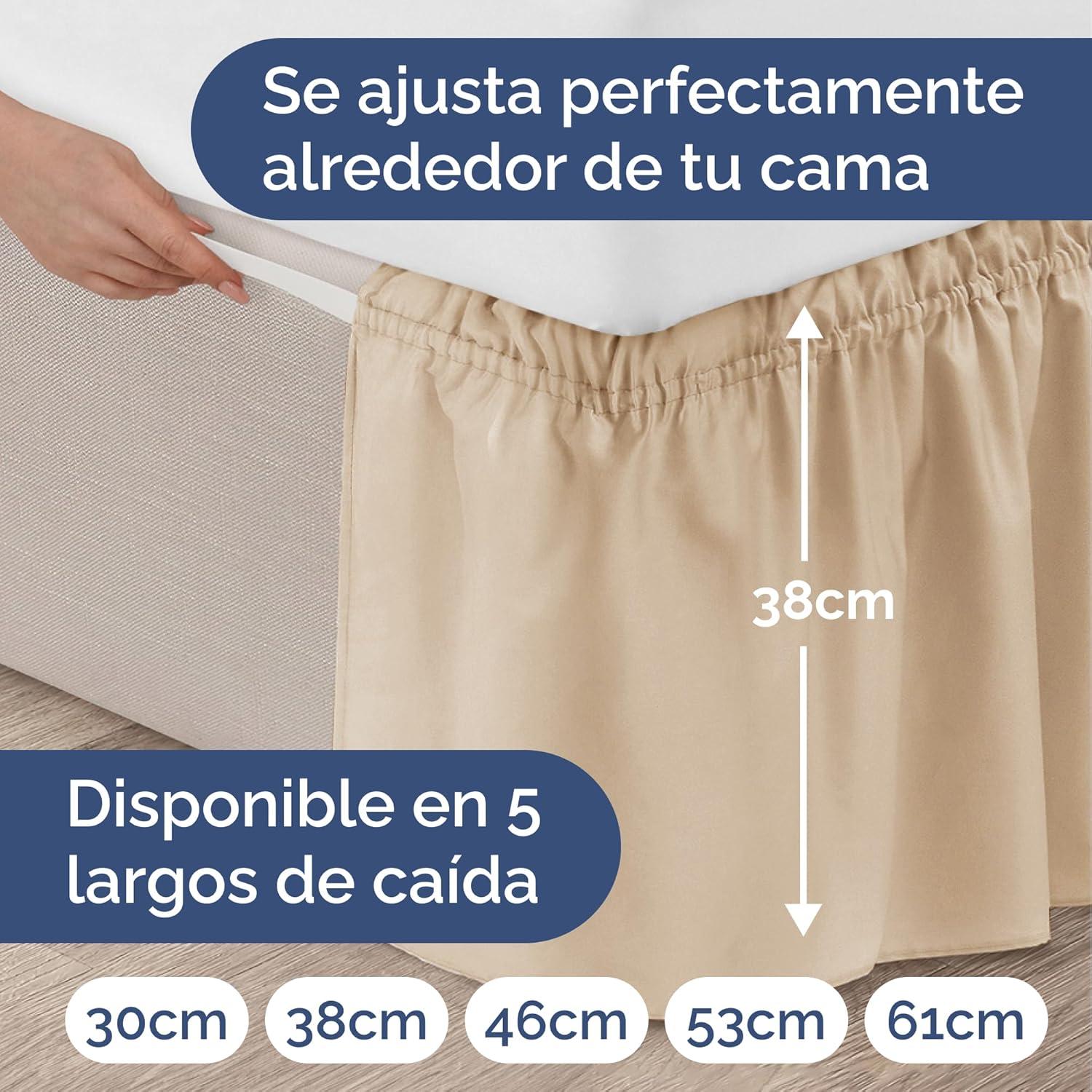 CGK Linens Ruffled Elastic Wrap Around Tailored Bed Skirt