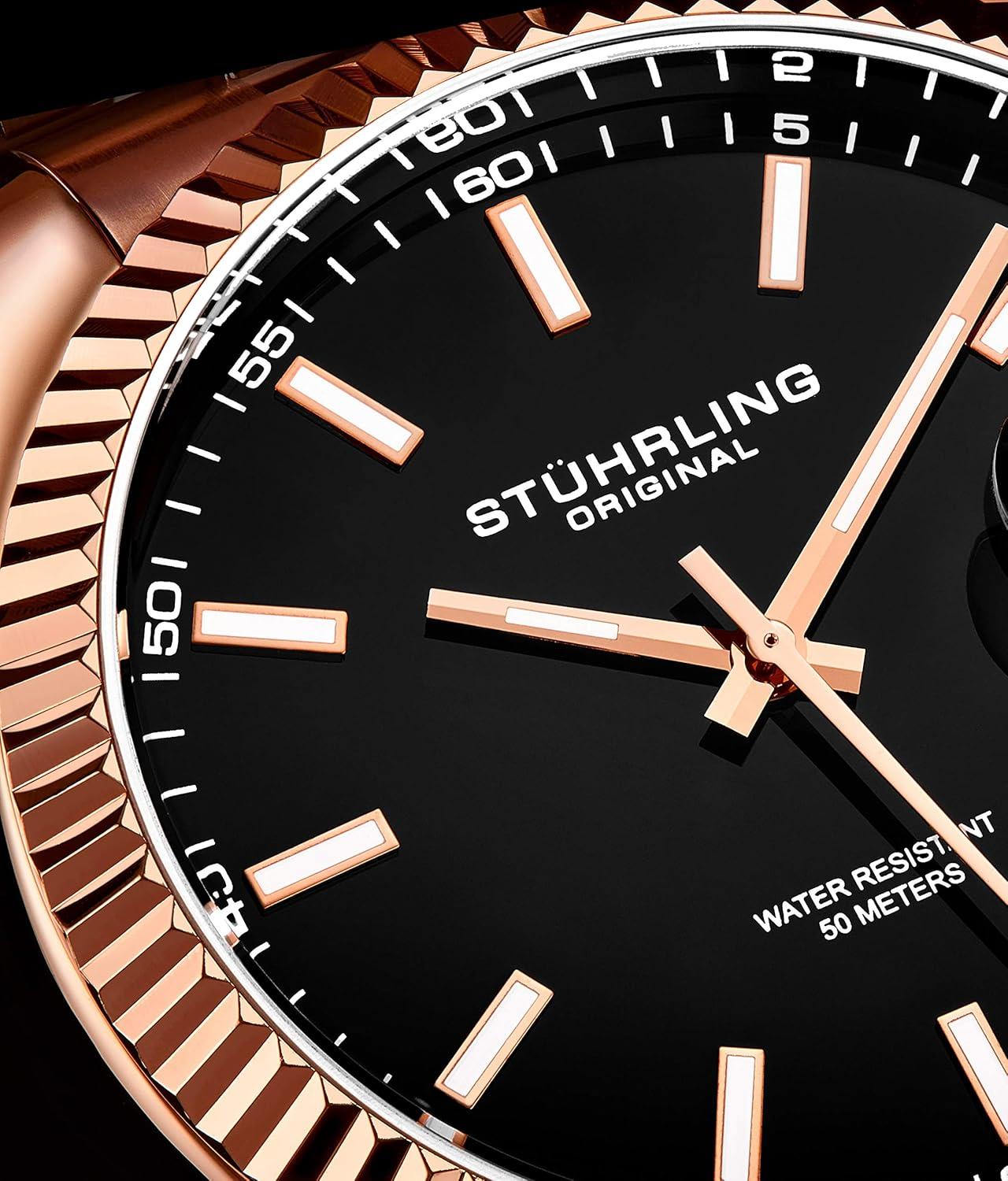 Stuhrling Original Men's Symphony Regent Coronet Stainless Steel Bracelet Watch