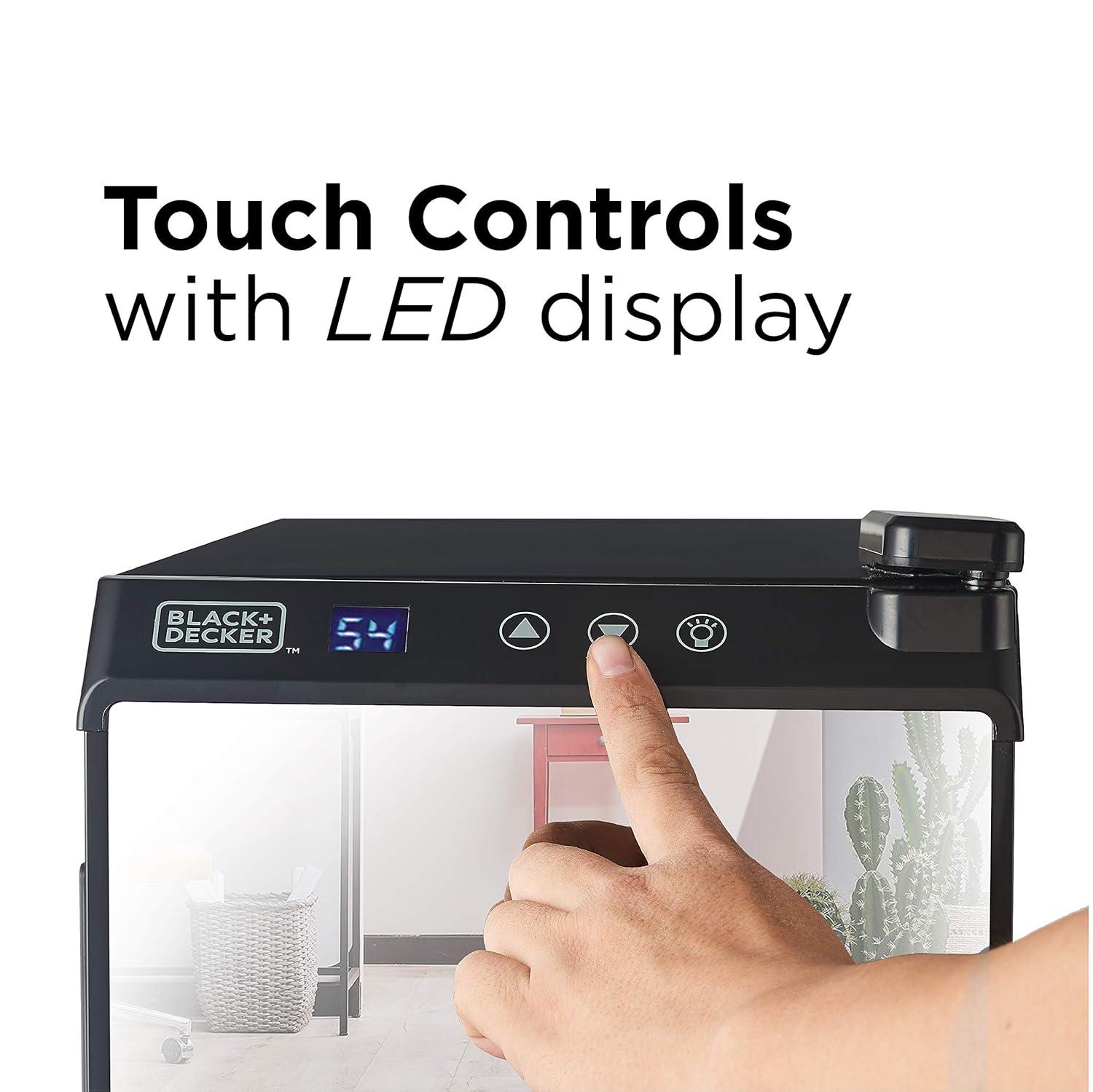 BLACK+DECKER BD6 Series BLACK+DECKER 6 Bottle Wine Cellar,  Mirror Door- Black