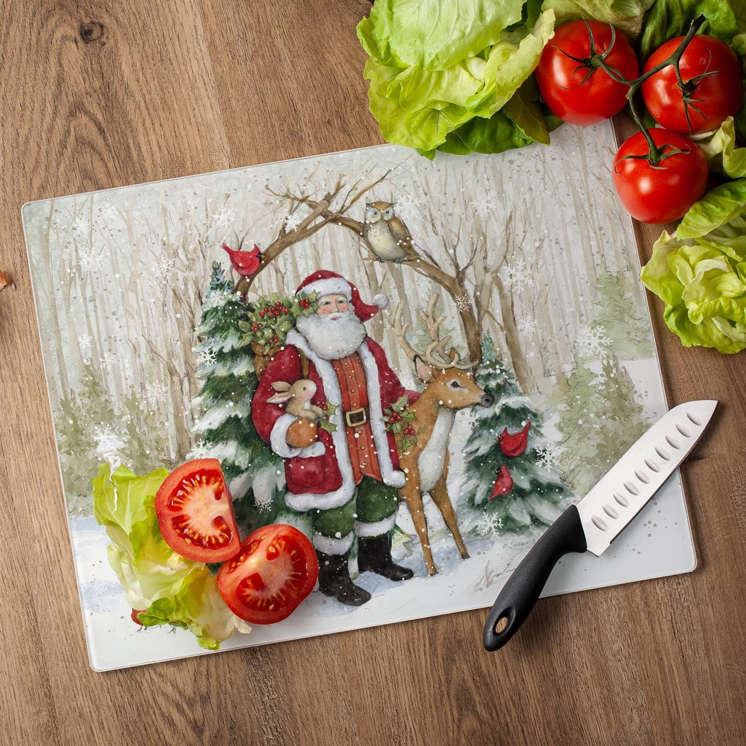 CounterArt Winter Forest Tempered Glass Cutting Board