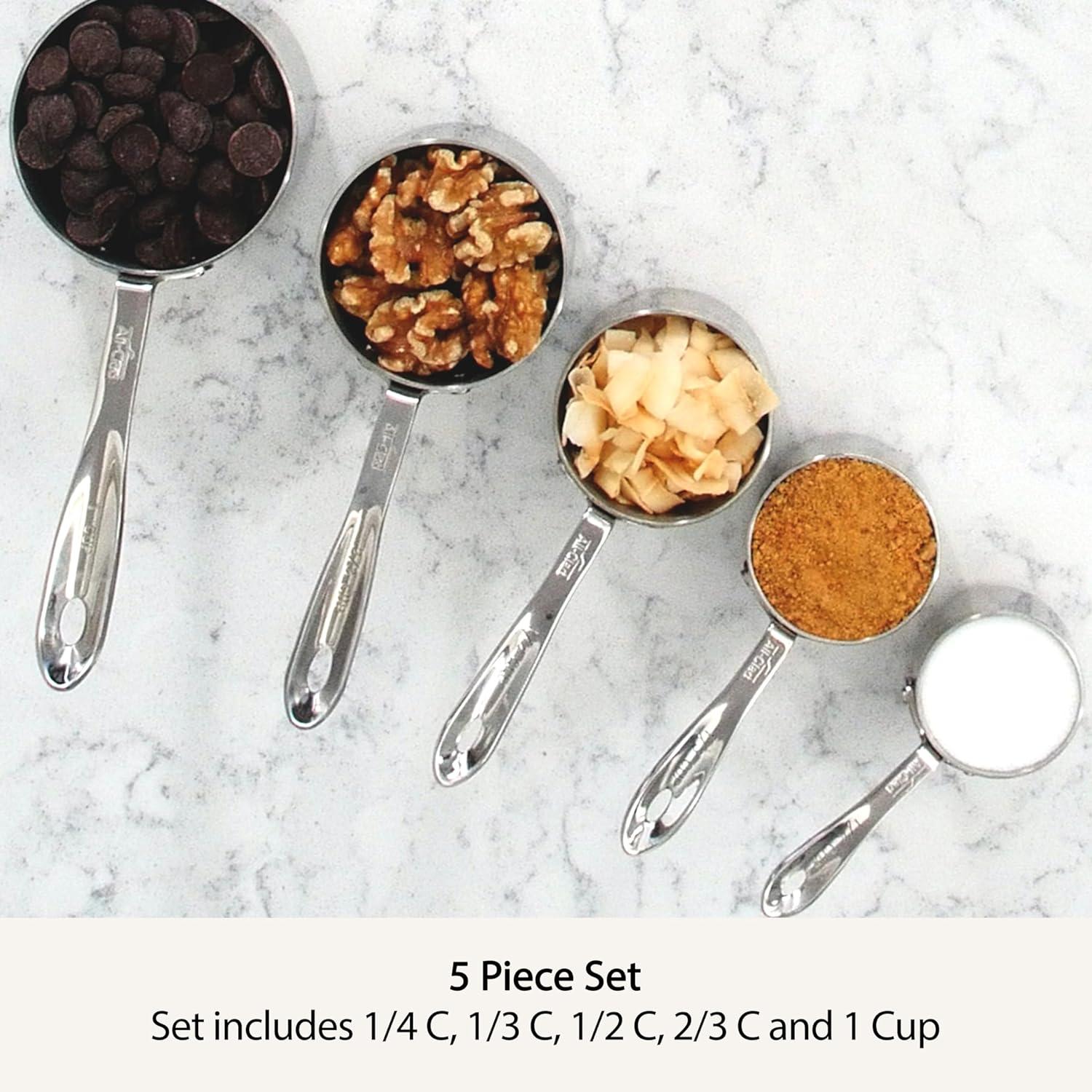 All-Clad Stainless Steel 5-Piece Measuring Cup Set