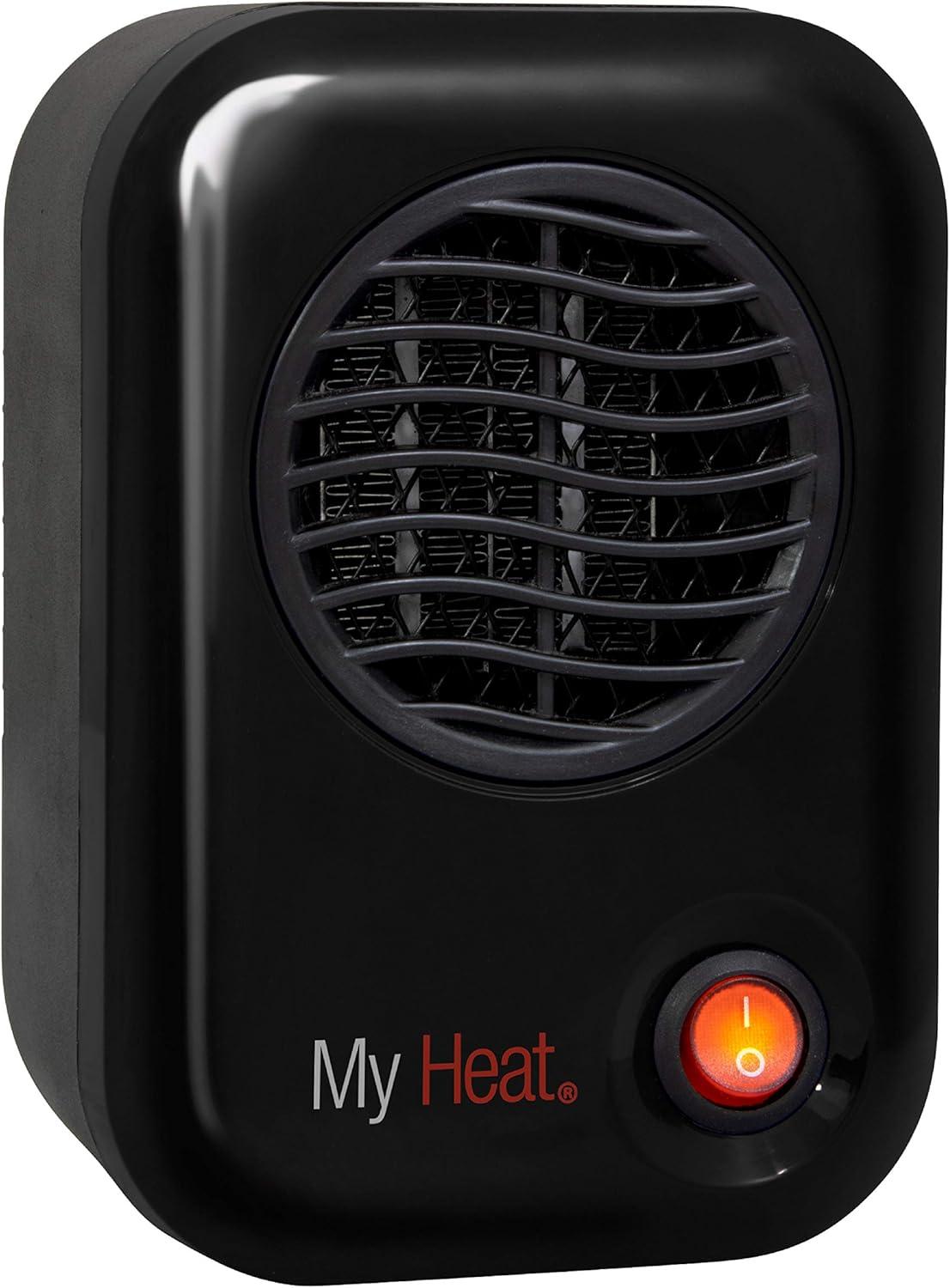 Black Ceramic Electric Personal Space Heater with Auto Shut-off