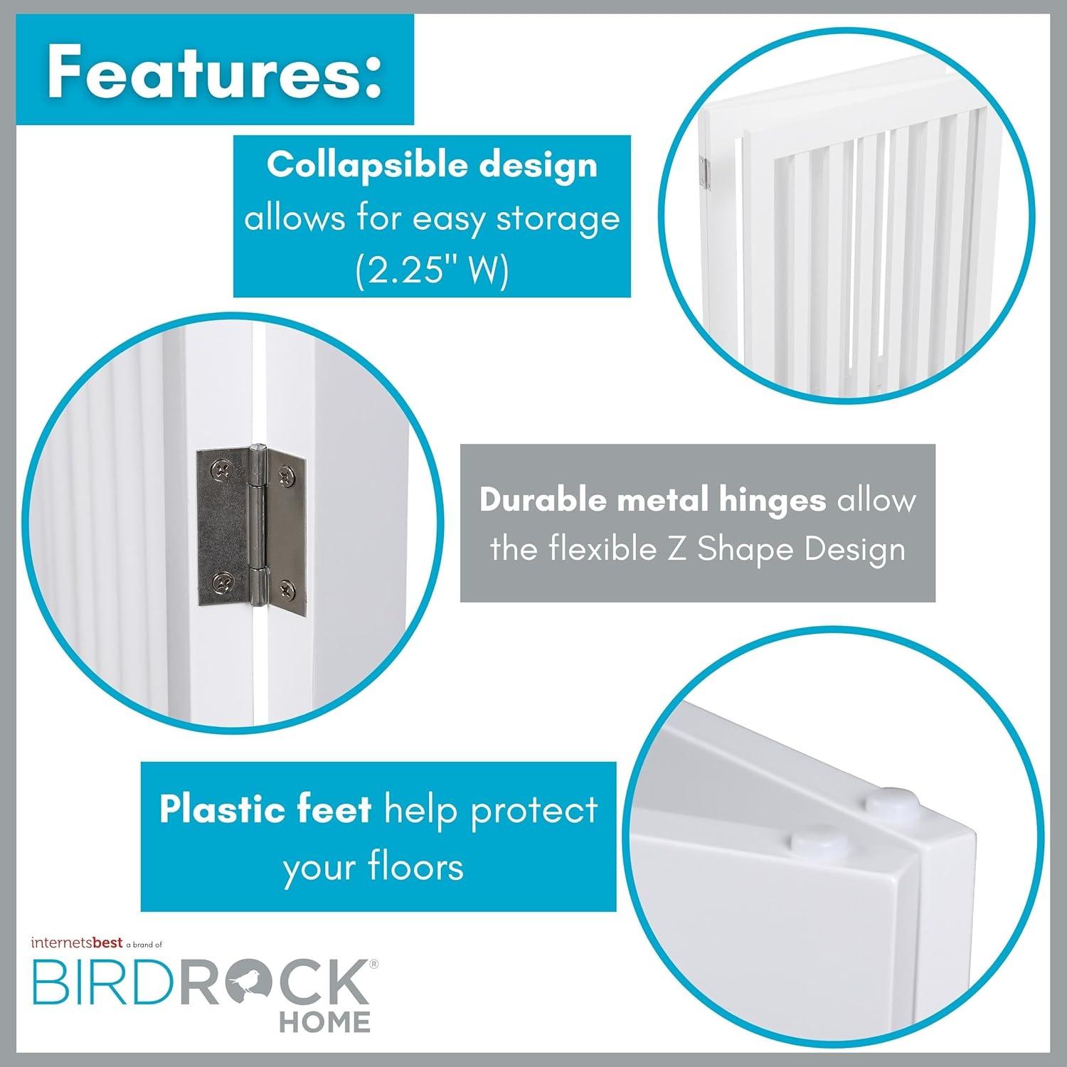 BirdRock Home Wood Free Standing Pet Gate