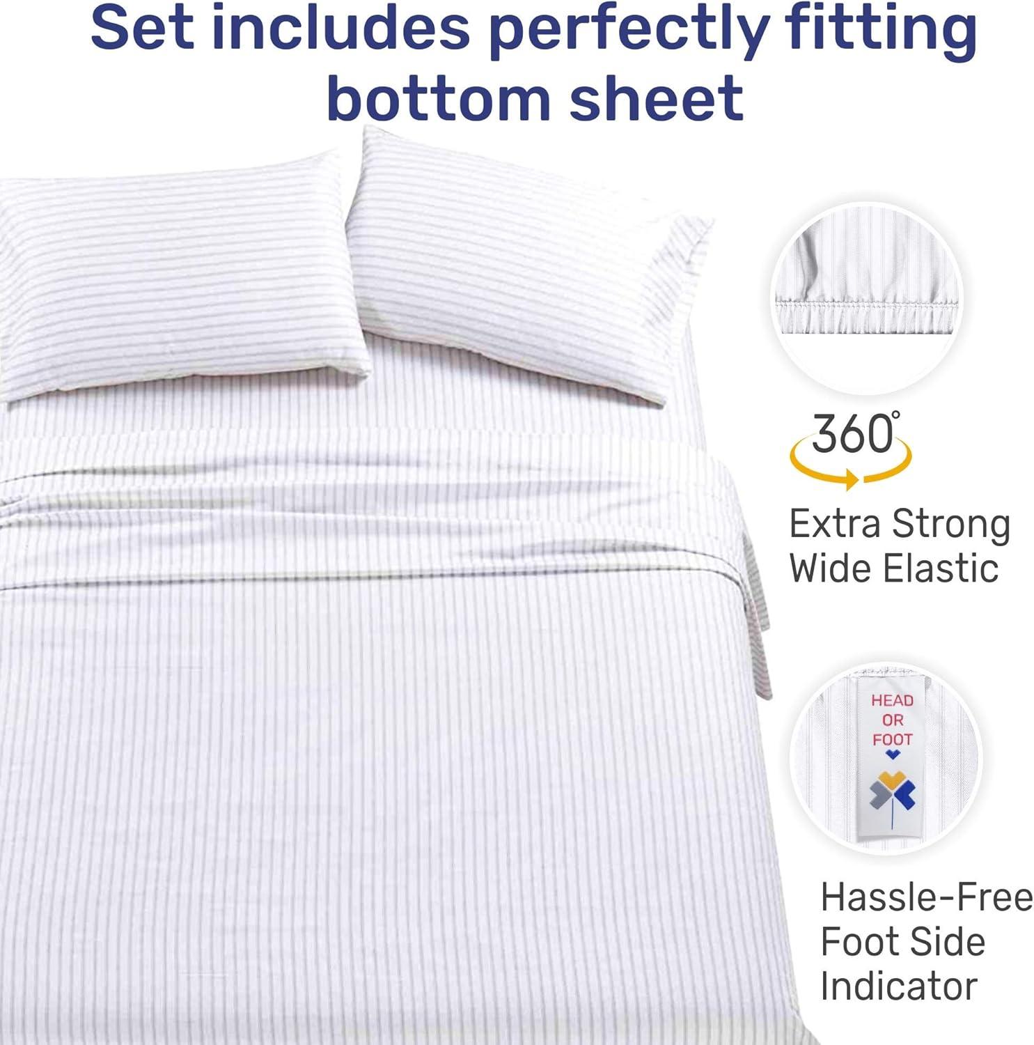 5-Star Luxury Sheet Set | 600 Thread Count 100% Cotton Sateen | Soft & Crisp Bed Sheets with Deep Pockets by California Design Den