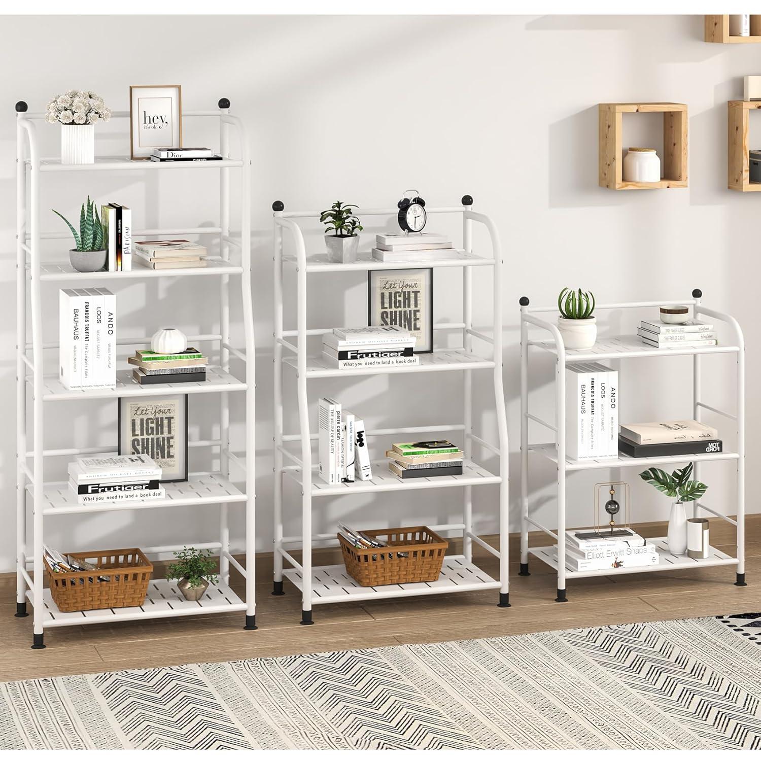 Rebrilliant Metal Shelf Storage Shelves, Living Room Shelves, Corner Kitchen Storage Shelves, Indoor Plant Shelves