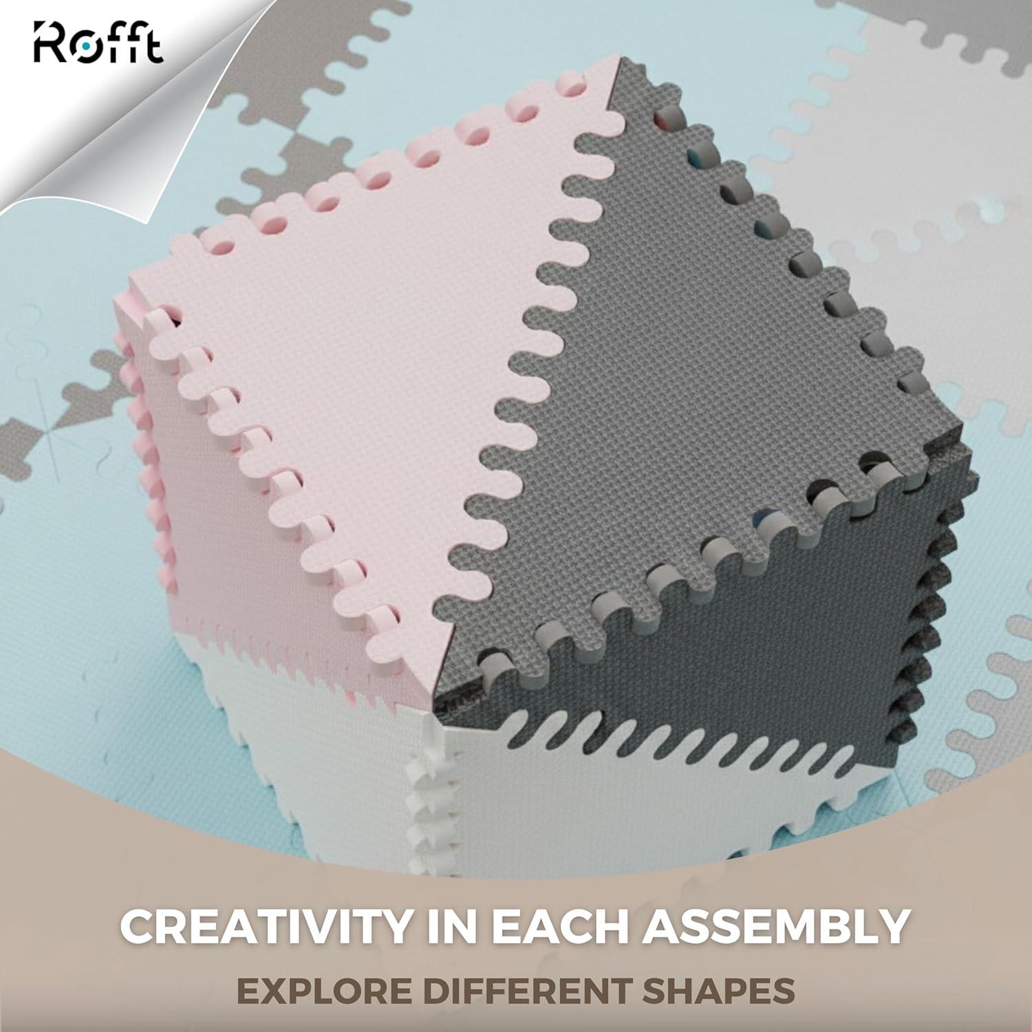 Little Fun Times Baby Foam Playmat – 72 Pieces, 51.2" x 64", for Toddlers & Infants