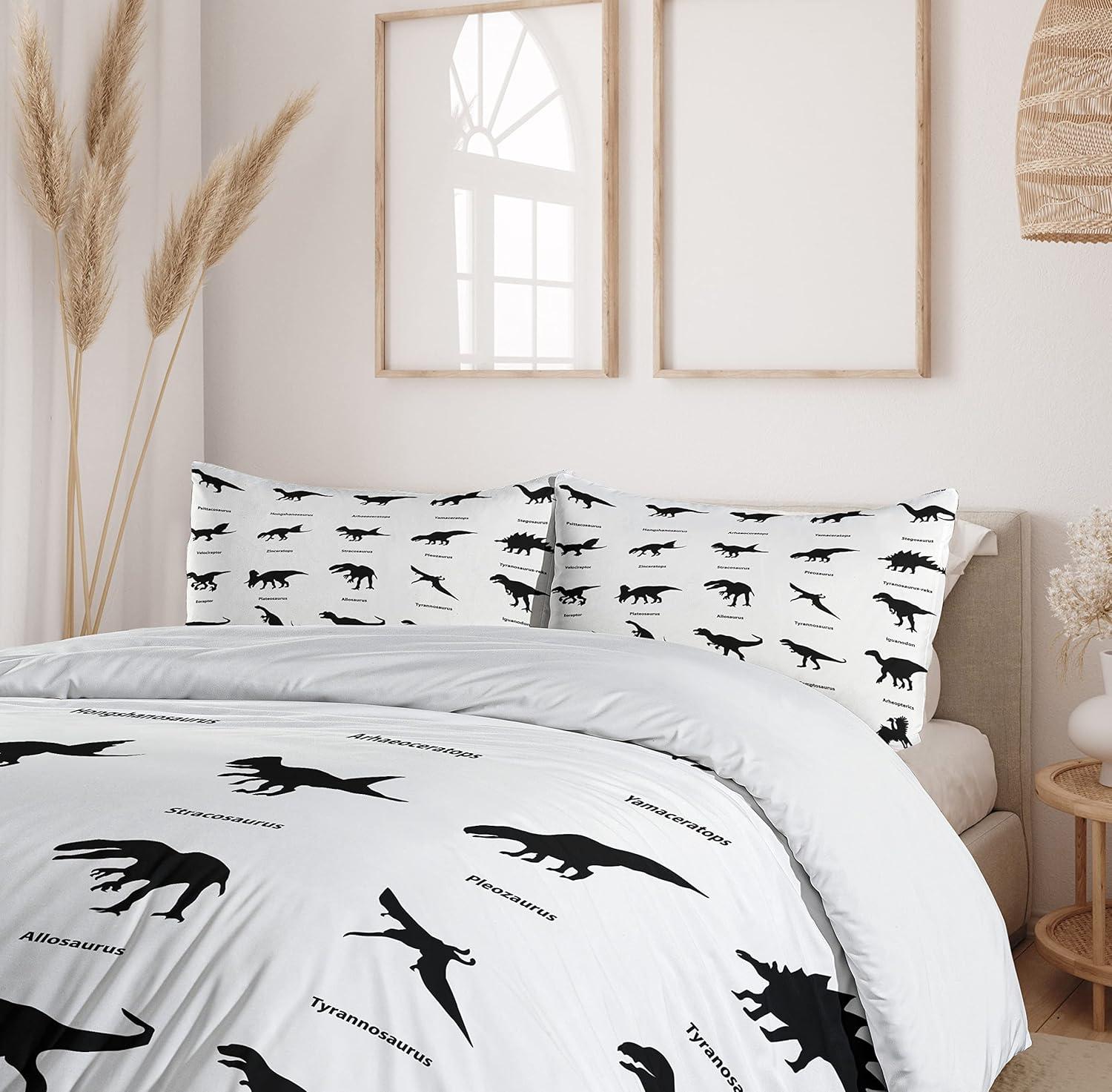 Ambesonne Dinosaur Duvet Cover Set