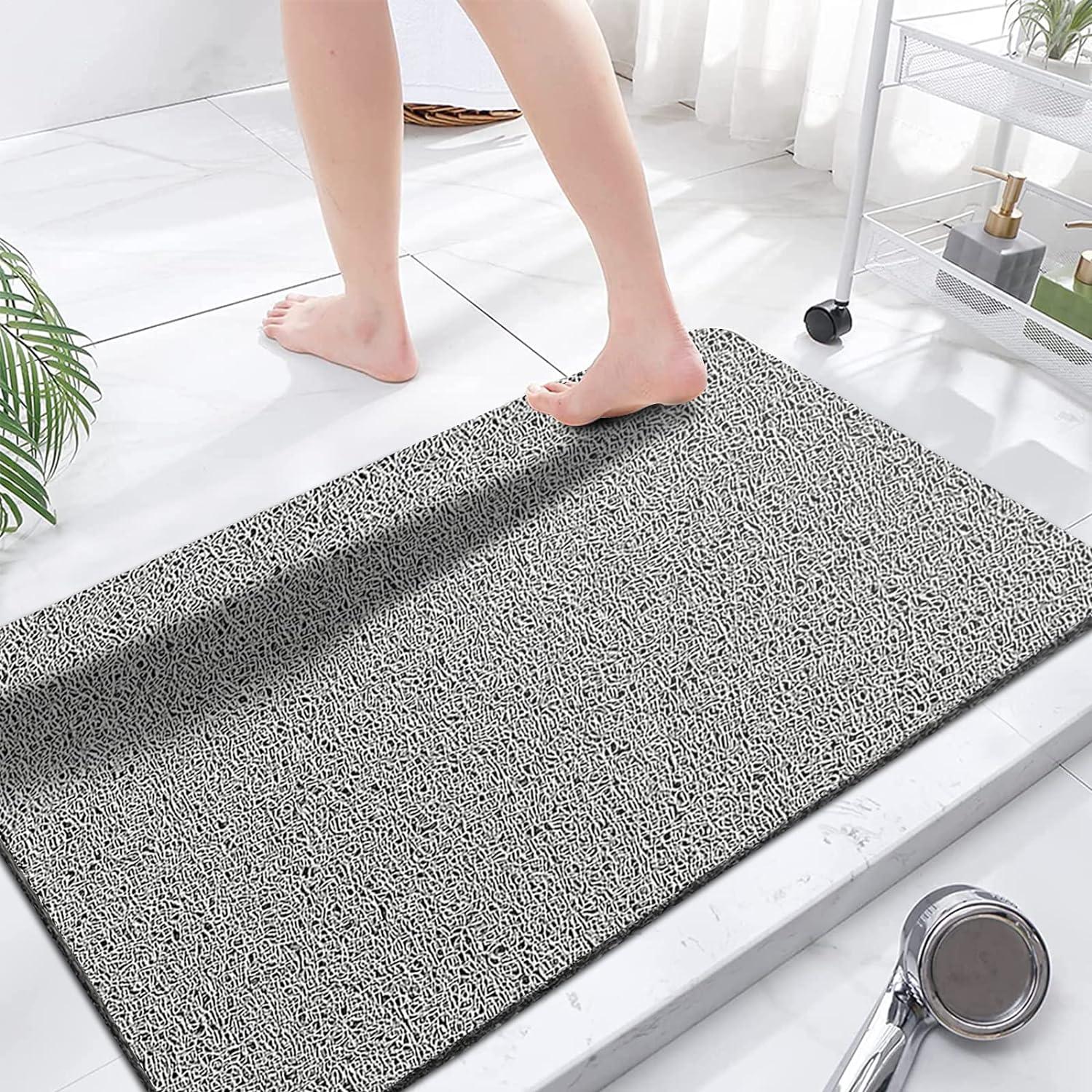 Extra Large Gray Quick-Drying Non-Slip Shower Mat