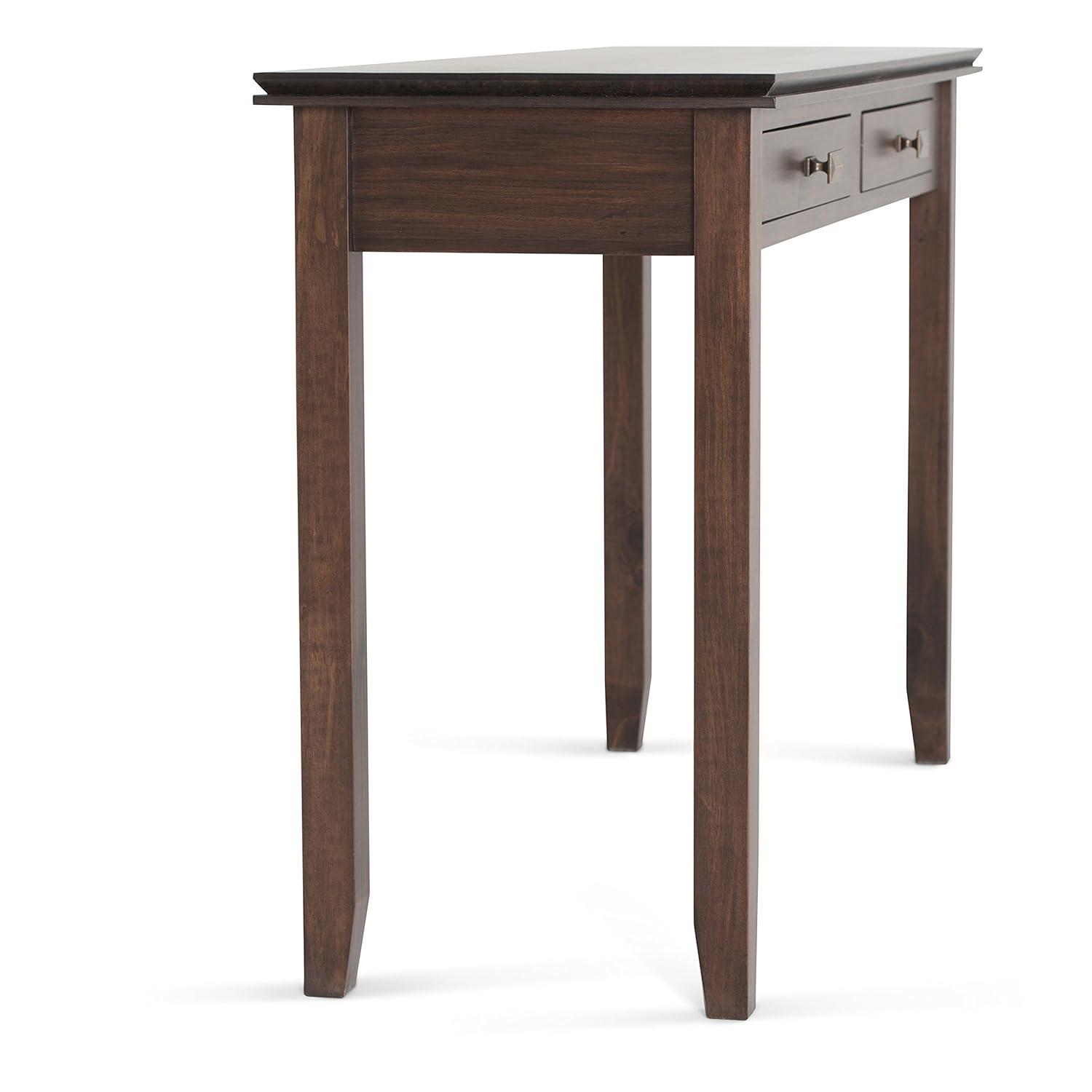 Simpli Home Artisan 46"W Solid Wood Storage Console Table with 2 Storage Drawers