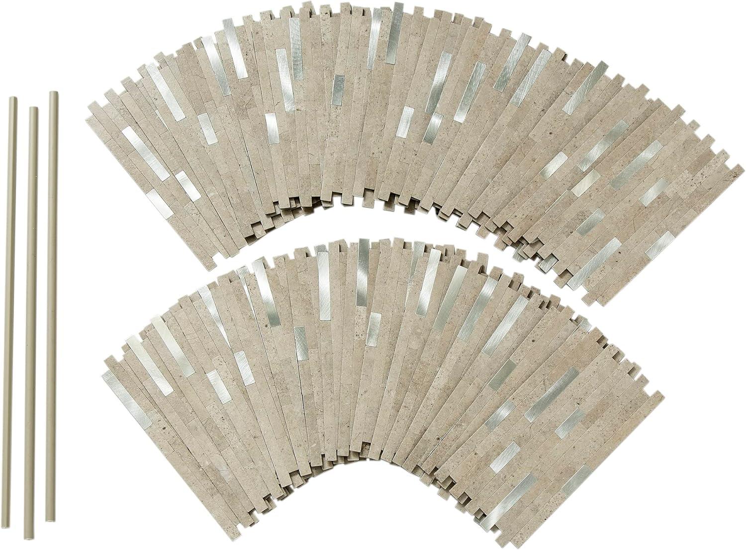 12'' W x 12.75'' L PVC Peel and Stick Mosaic Tile