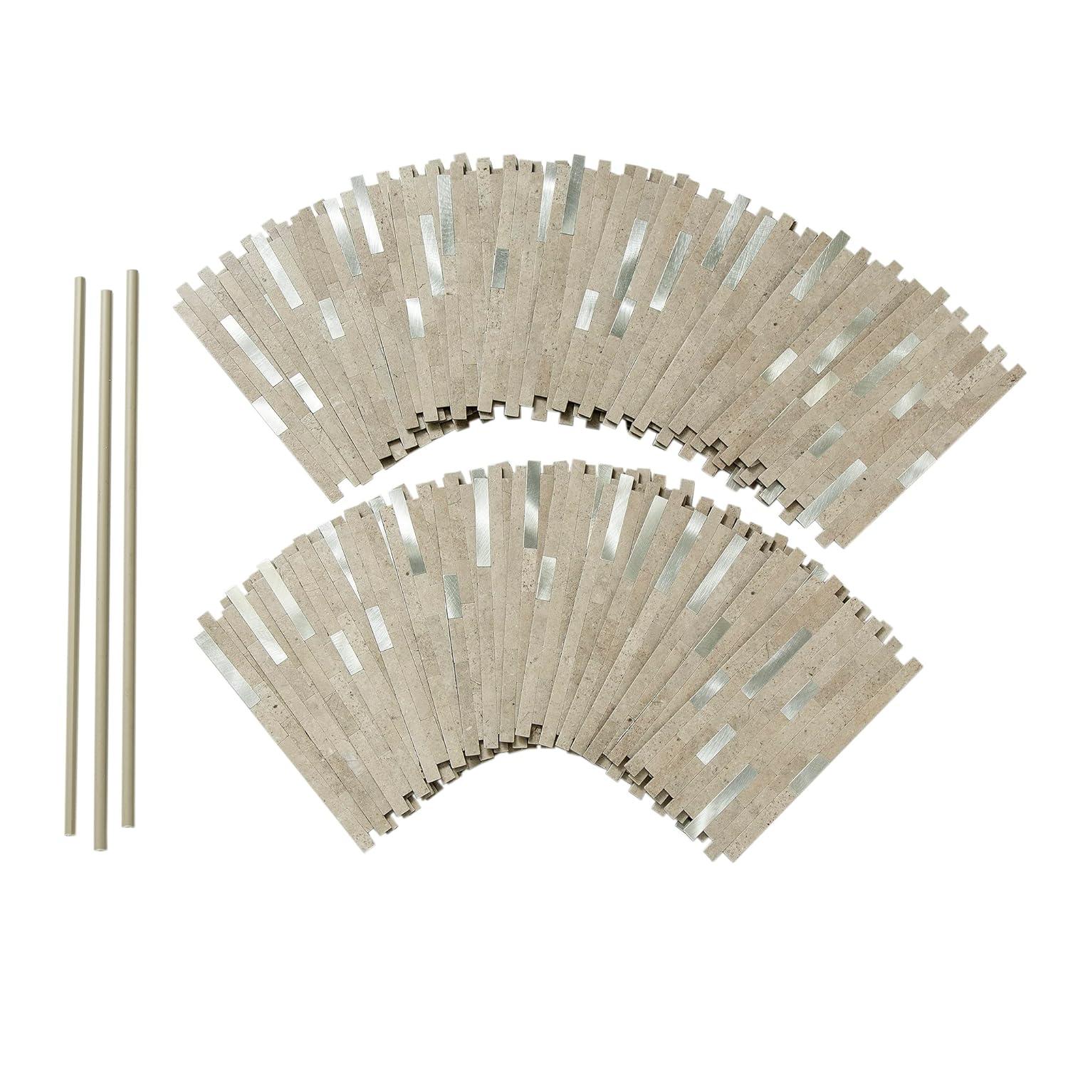 12'' W x 12.75'' L PVC Peel and Stick Mosaic Tile