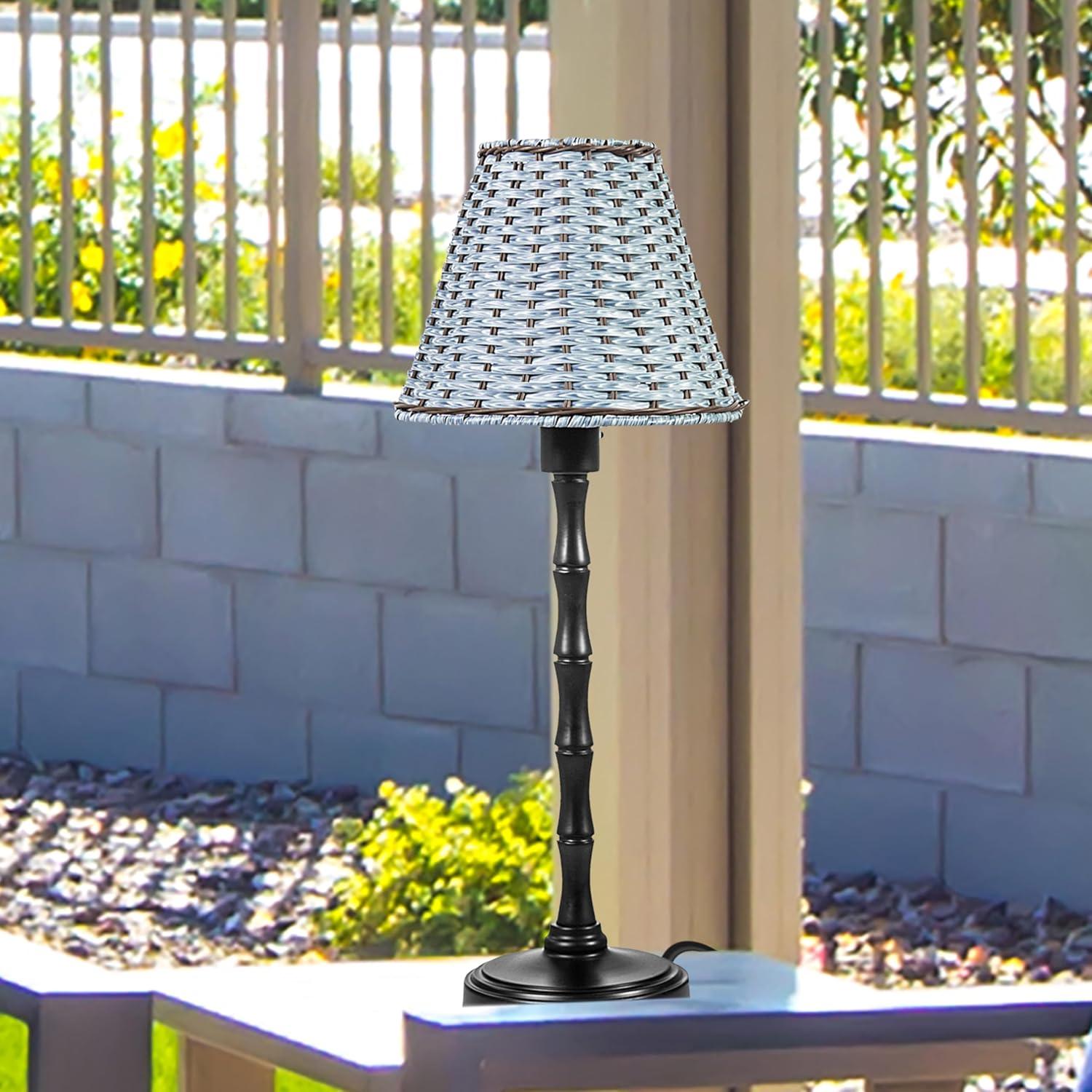River of Goods 29.75"H Ayla Plastic & Metal Outdoor Table Lamp - River Of Goods