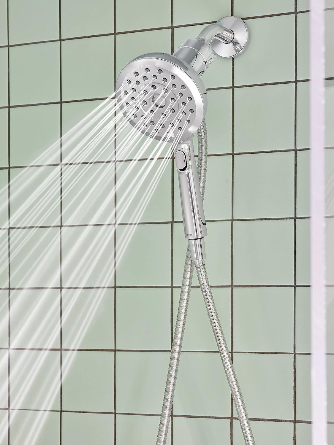 Chrome Multi-Head Handheld Shower with Magnetix Docking