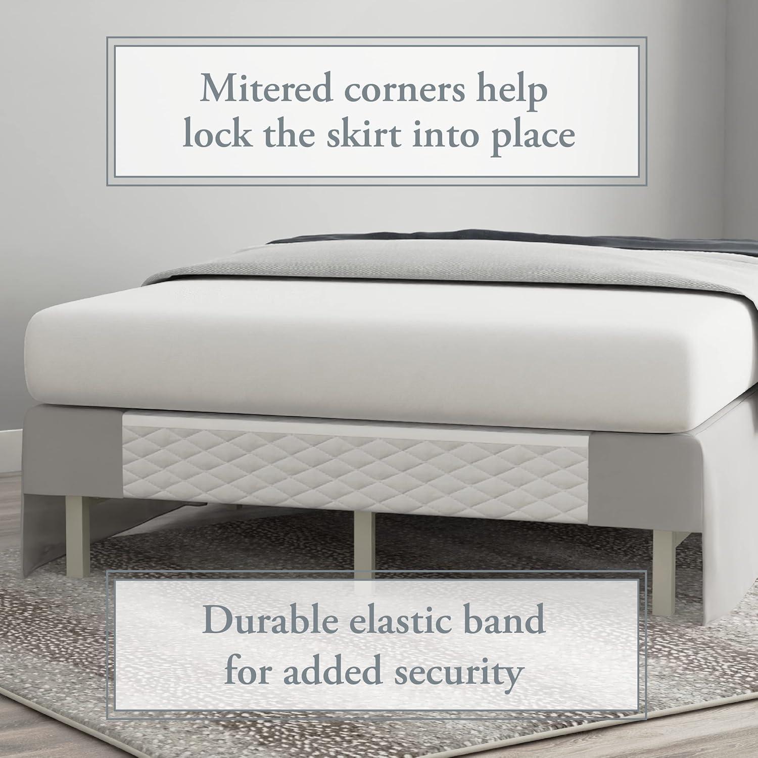 Fresh Ideas Pleated Wrinkle Resistant Wrap Around Bed Skirt