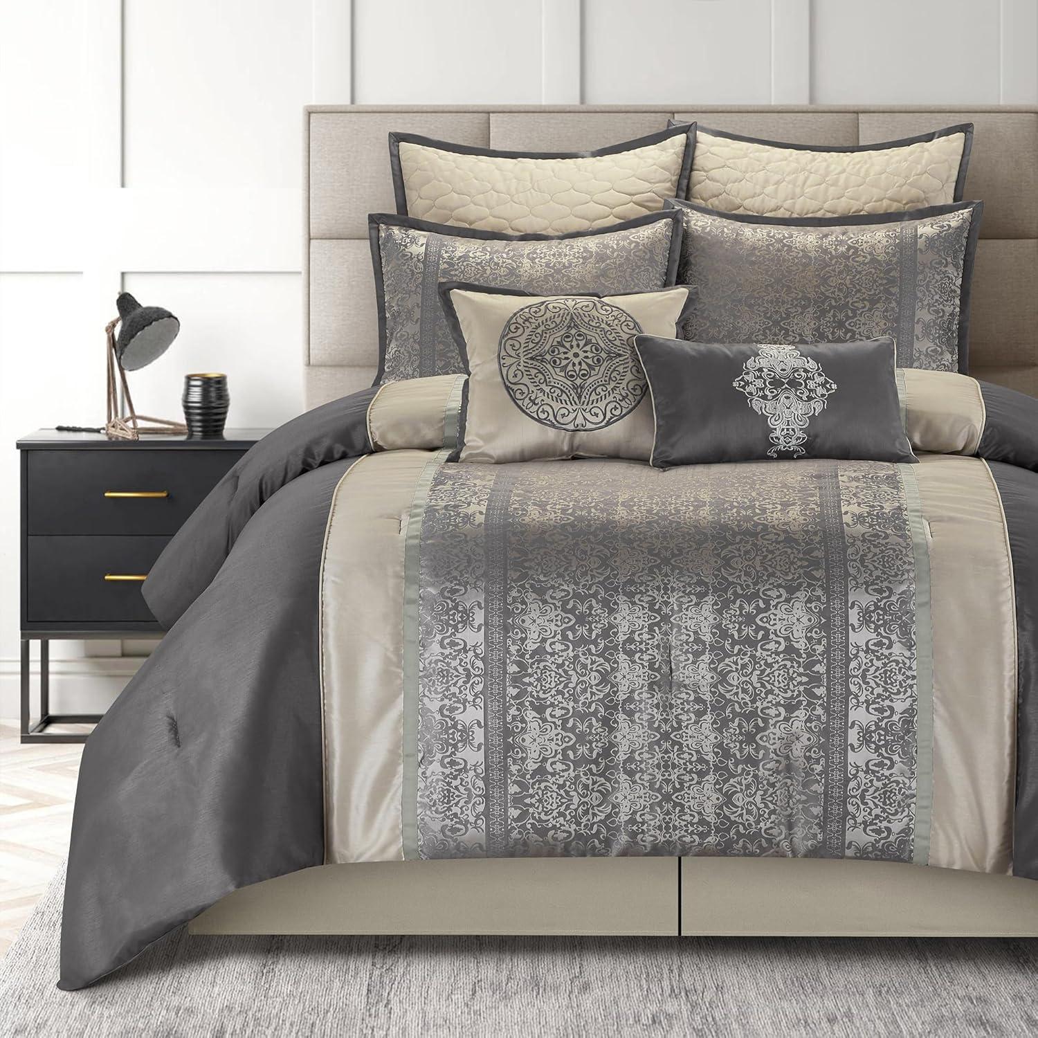 Nanshing America, Inc Arabesque 8 Piece Traditional Comforter Set