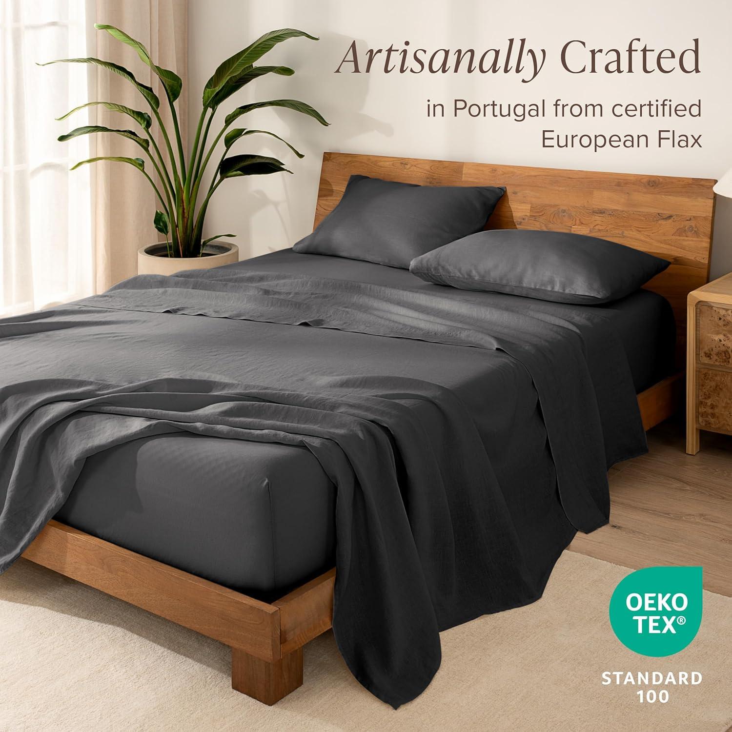 Bare Home 100% Linen Sheet Set