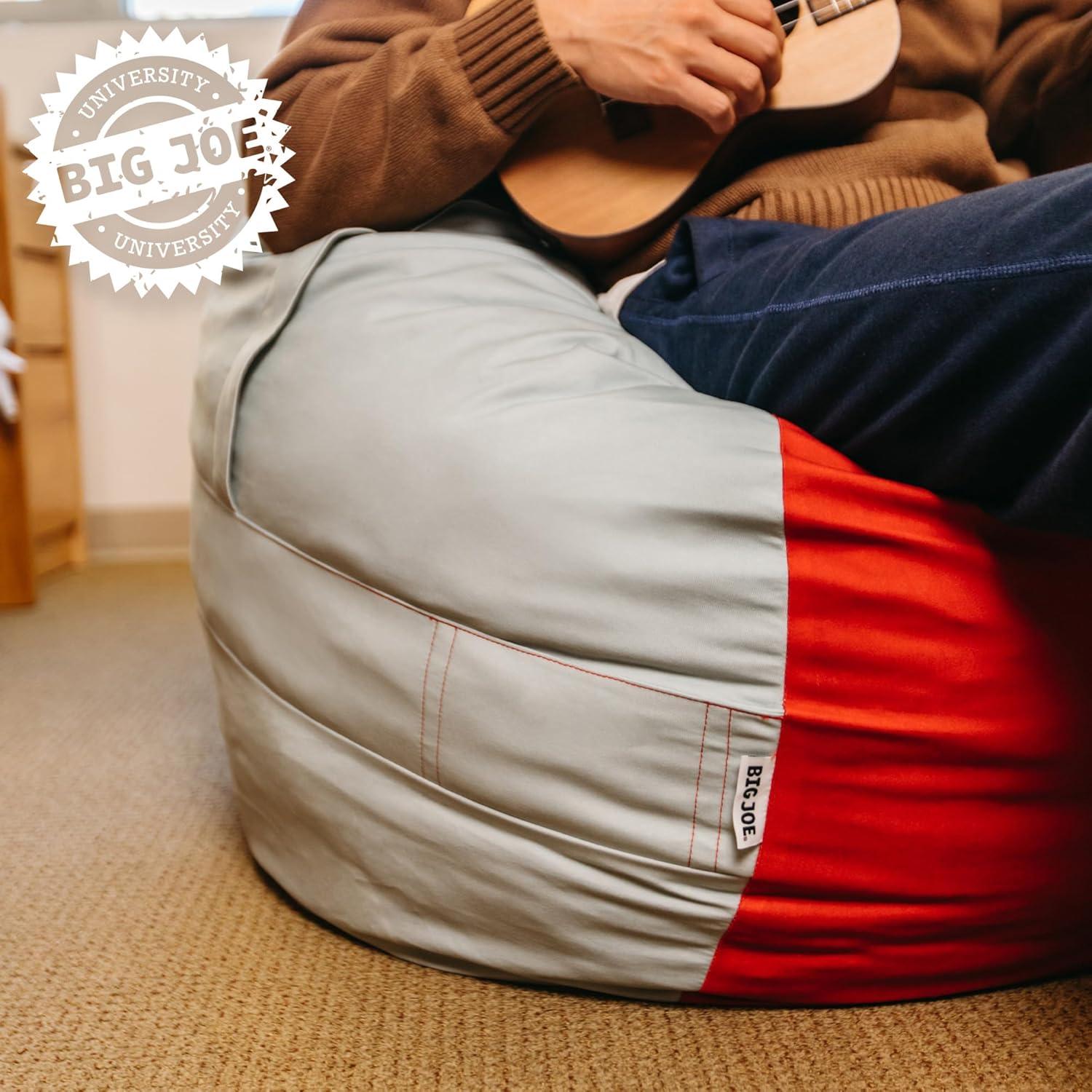 Big Joe Medium 3 Foot Foam Filled Bean Bag Chair with Soft Removeable Cover