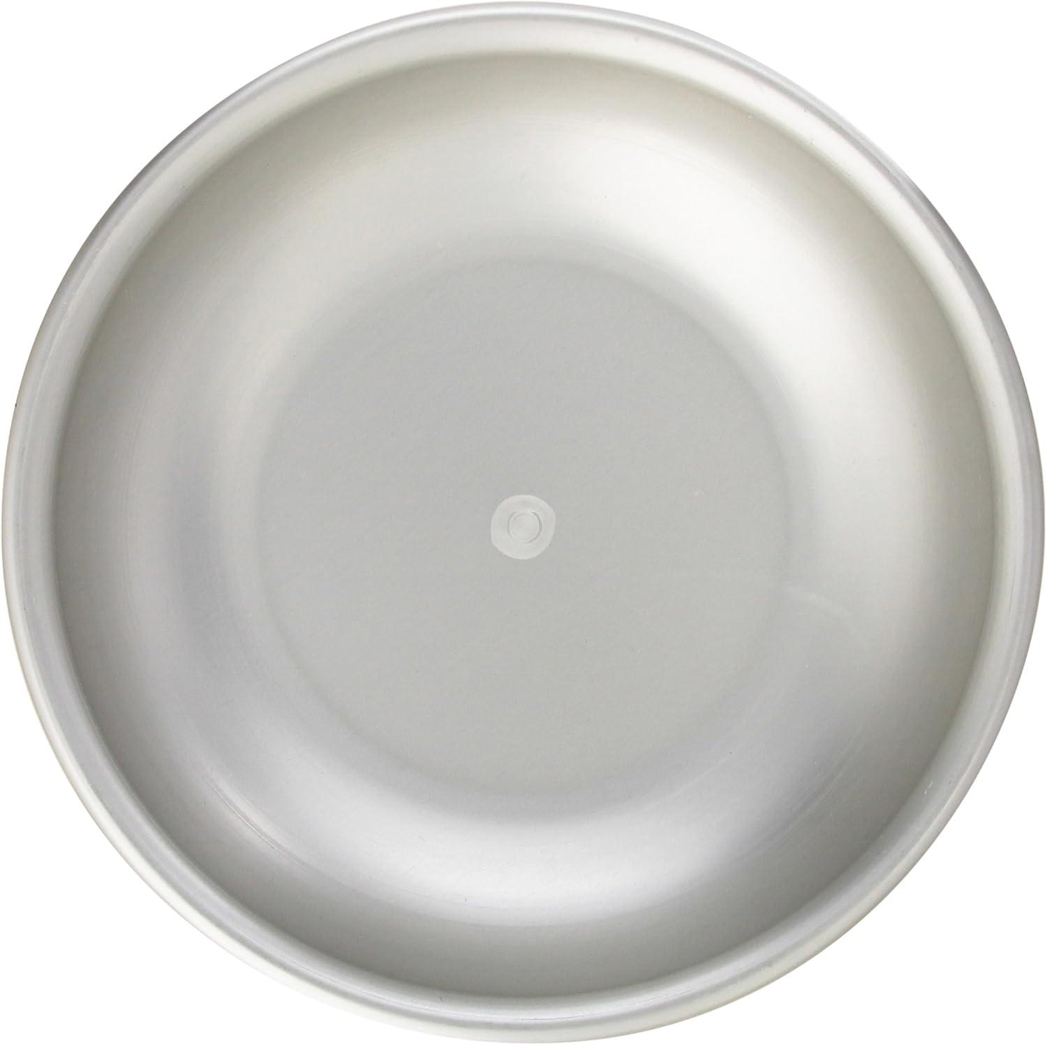 Silver 12-Inch Aluminum Round Seafood Serving Tray