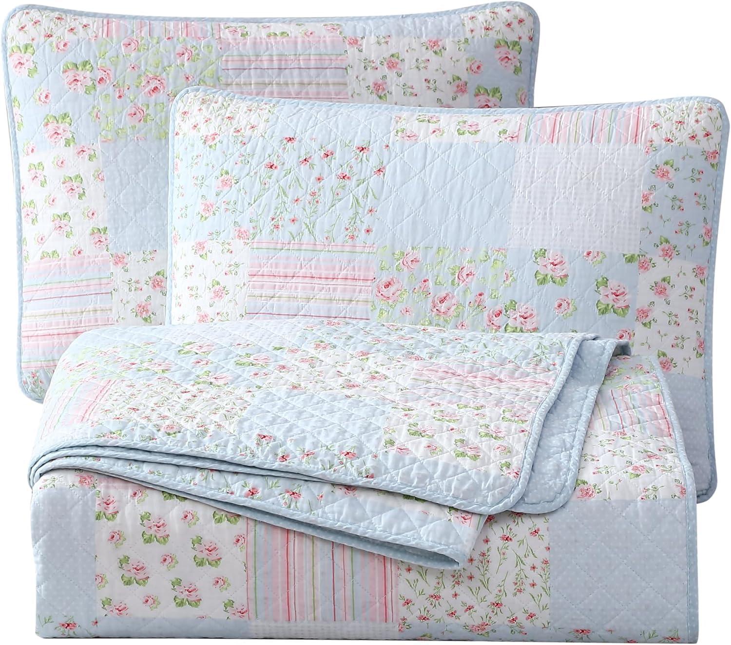 Holly Cotton Patchwork Quilt Set
