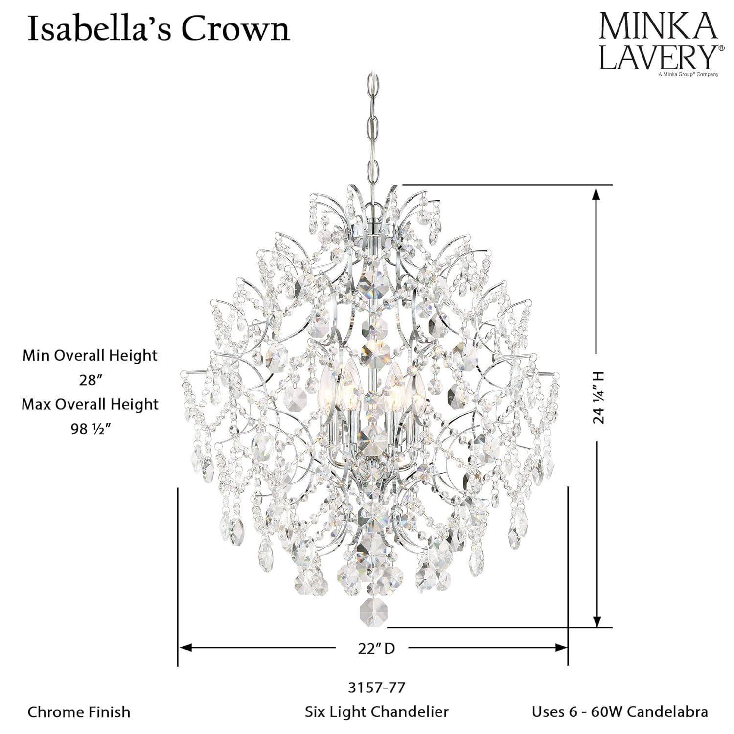 Minka Lavery Isabella's Crown 6 - Light Dimmable Globe Chandelier